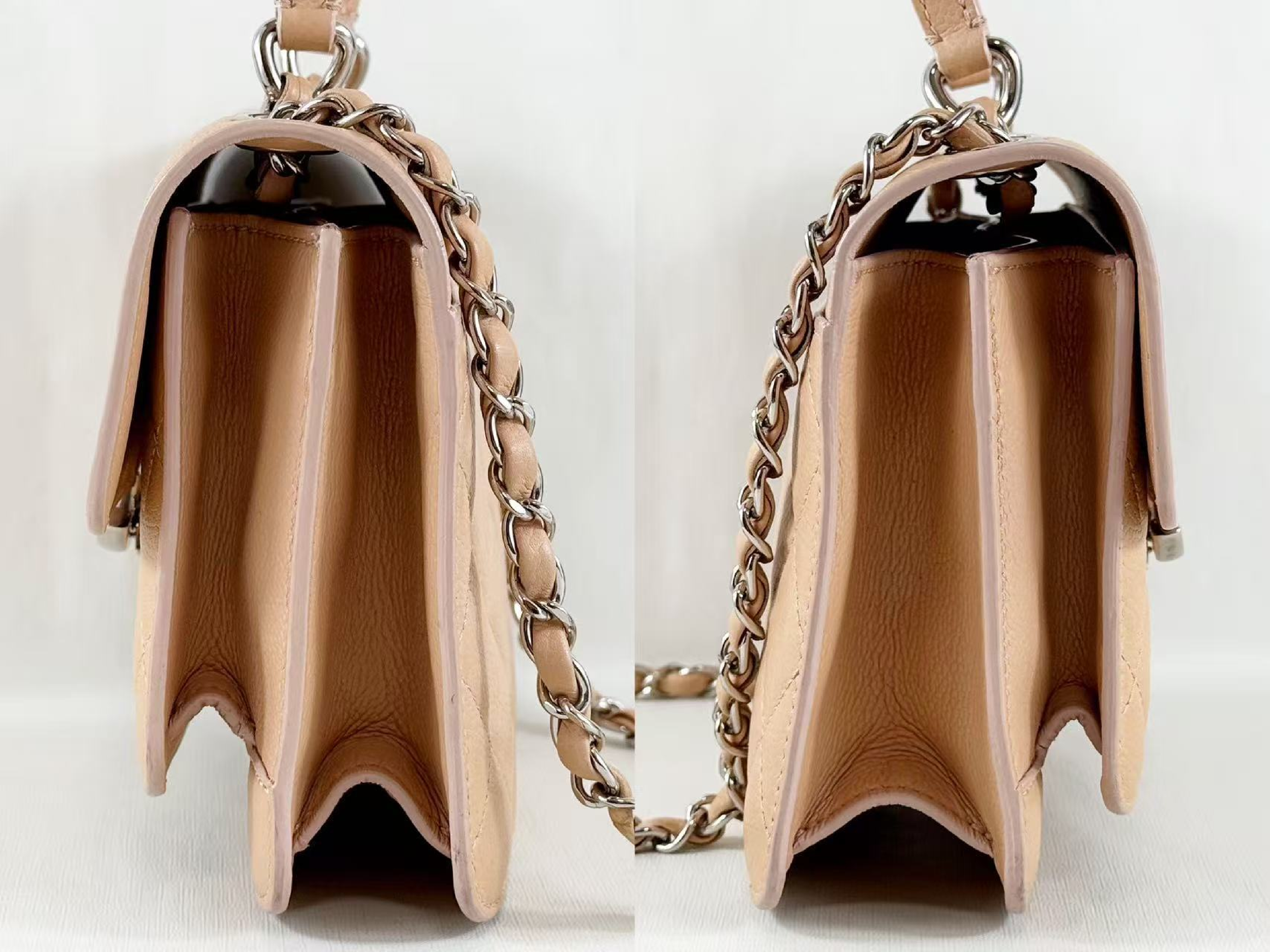Caviar Skin Matelassé Half Coco Shoulder Bag, Approx. W20cm, Serial Number , with Dust Bag and Seal, Silver Hardware, Item Number 24217590 — view 12