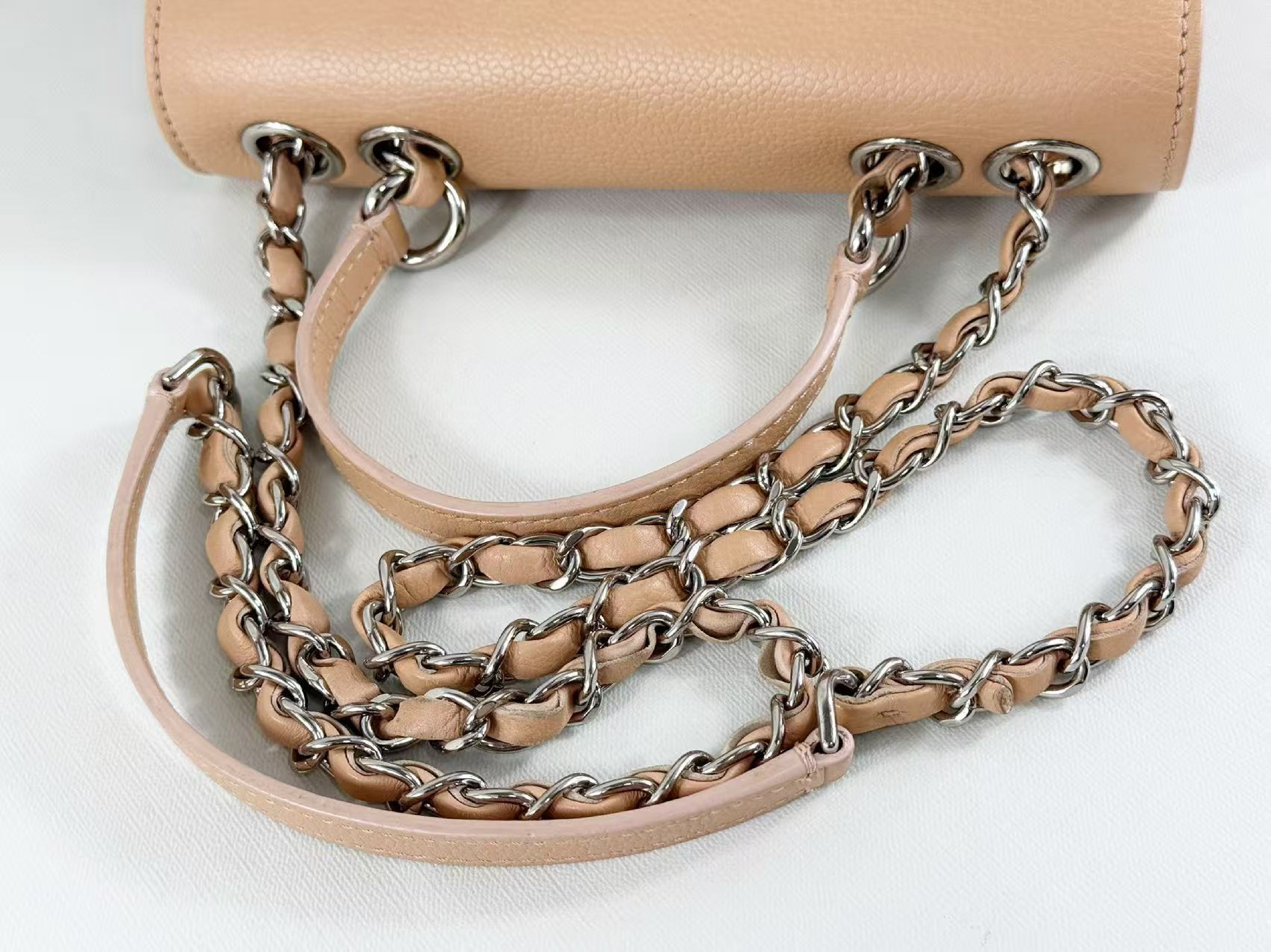 Caviar Skin Matelassé Half Coco Shoulder Bag, Approx. W20cm, Serial Number , with Dust Bag and Seal, Silver Hardware, Item Number 24217590 — view 8