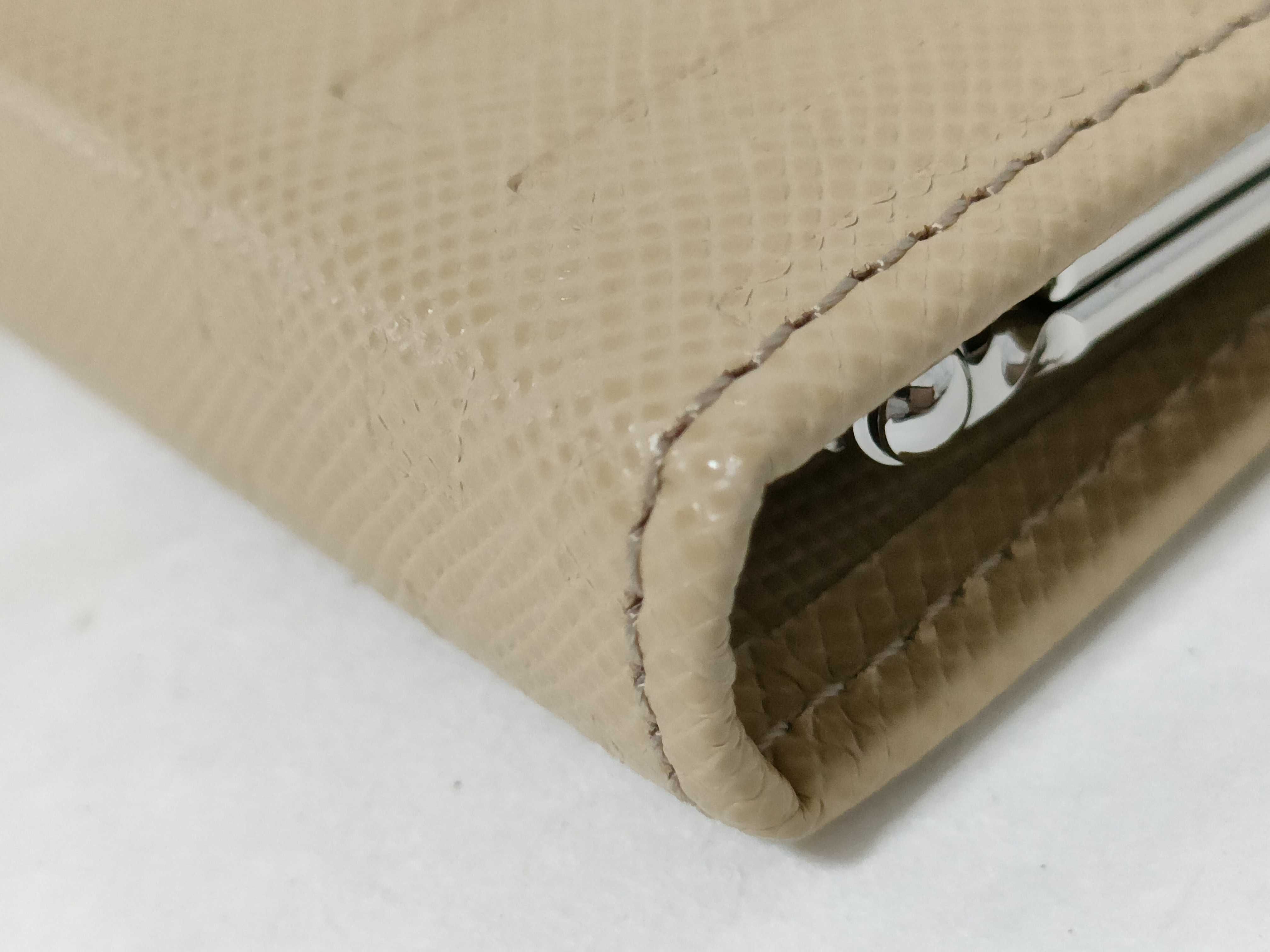 Coin Case, Leather, Beige — view 3