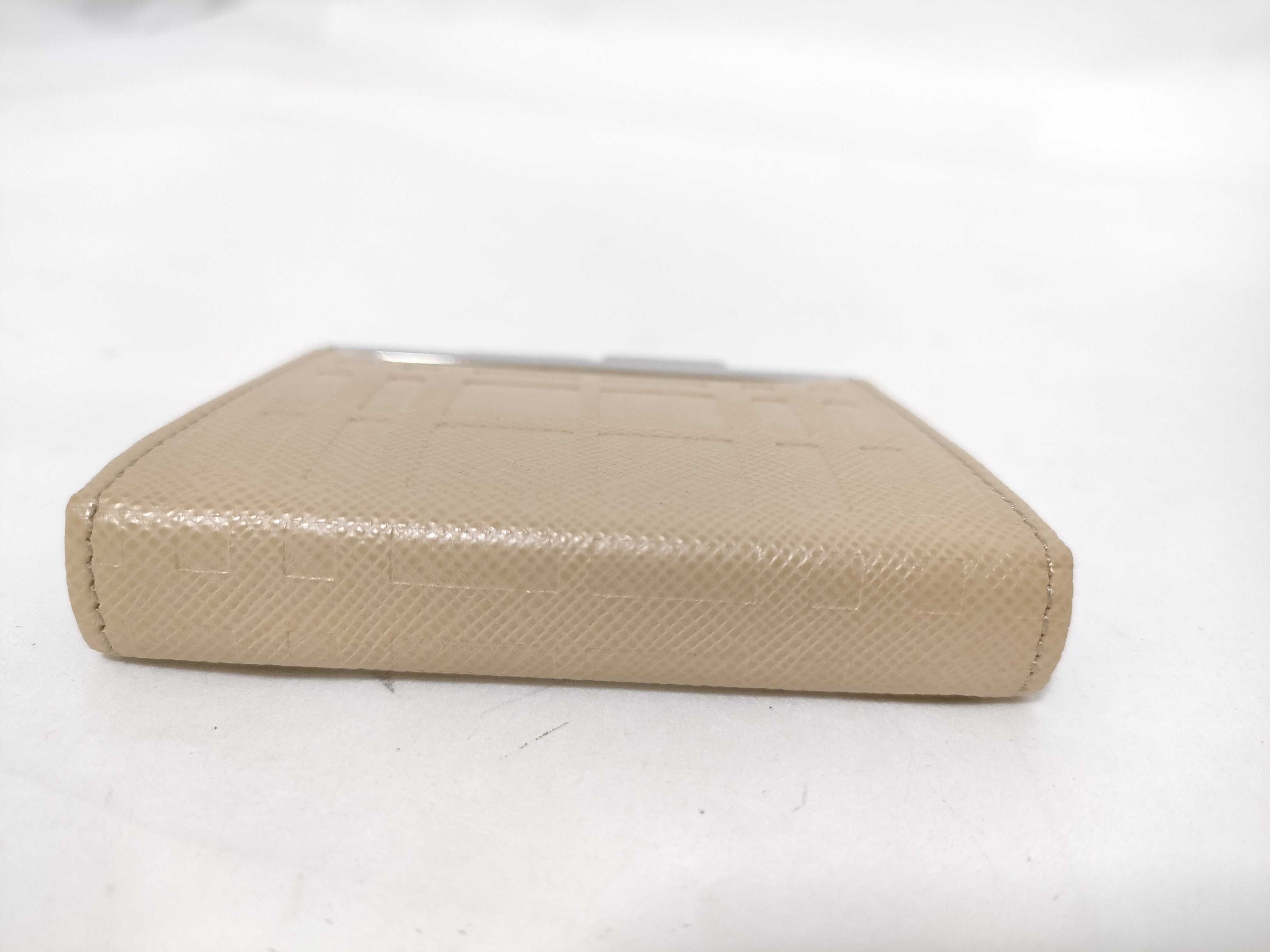 Coin Case, Leather, Beige — view 4
