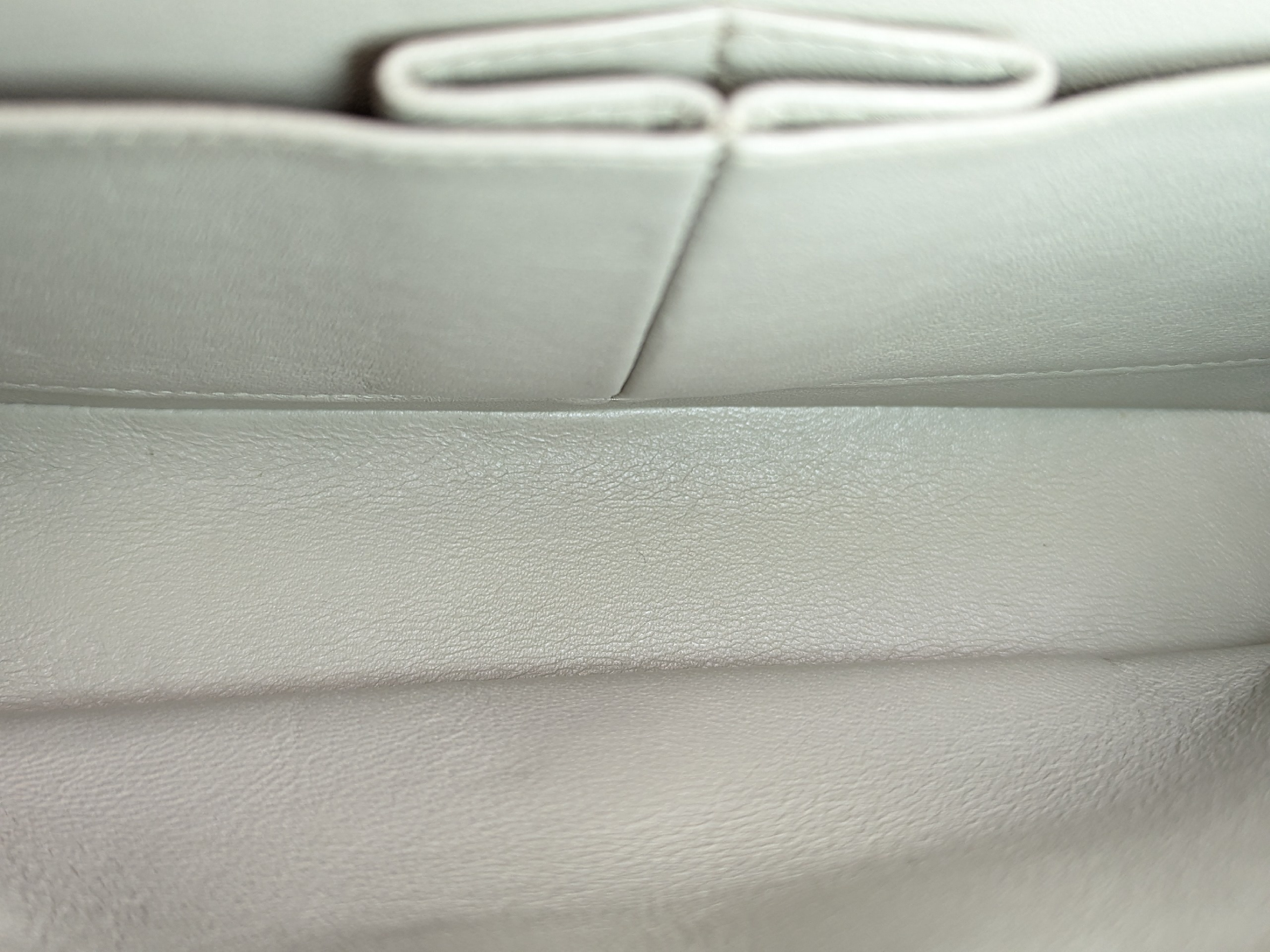 Lambskin Double Flap Shoulder Bag, Size 25, Gray, Series 5 — view 10