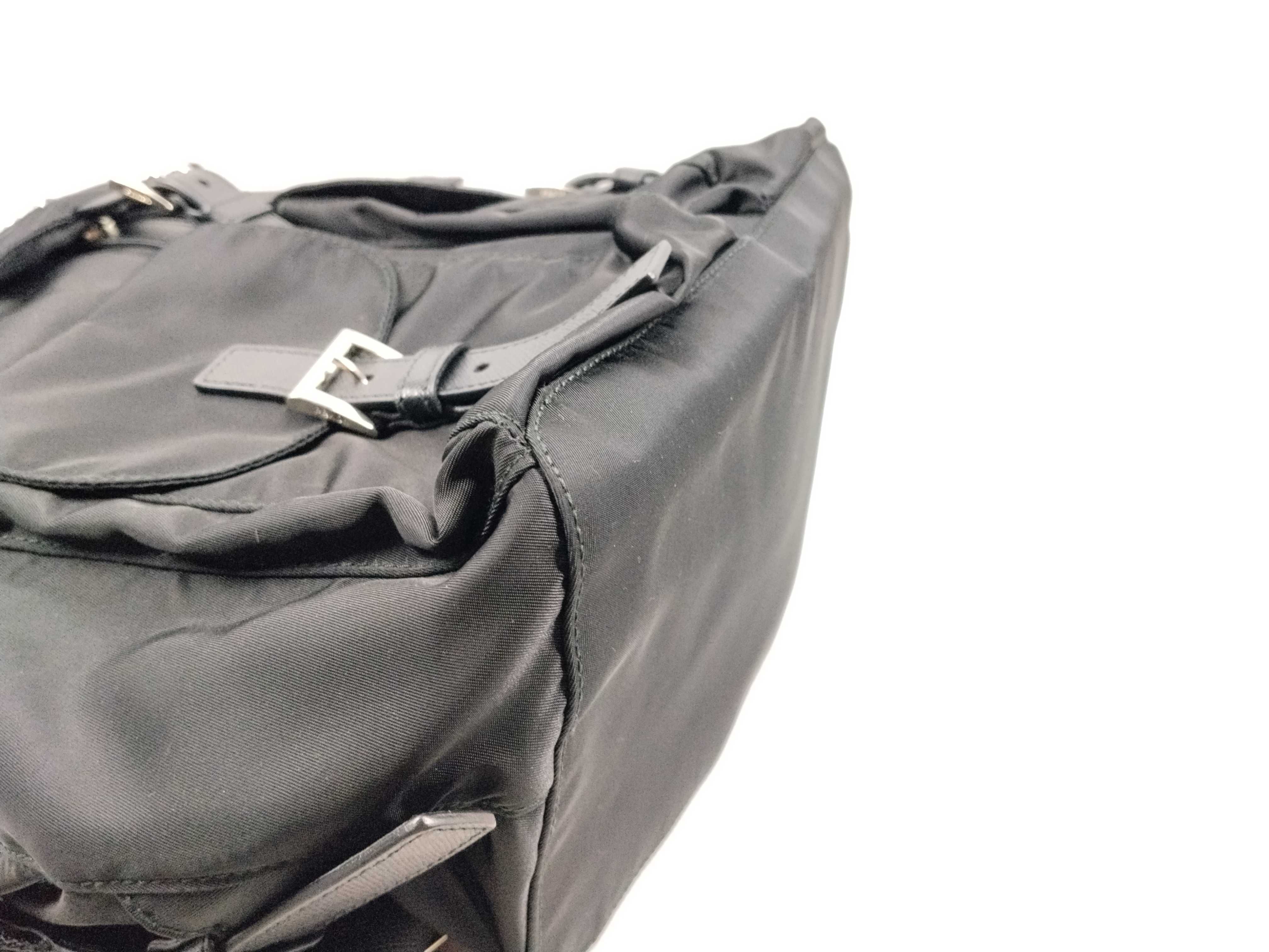 Nylon Backpack, Black — view 7