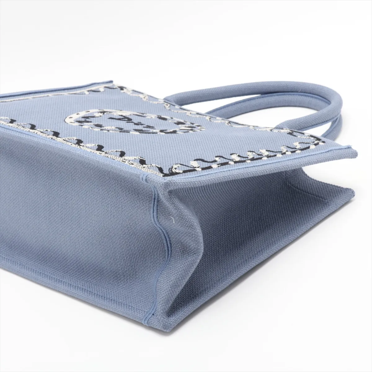 Book Tote Small Canvas 2-Way Tote Bag Blue — view 3