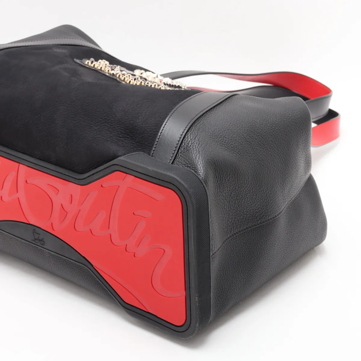 Damon Leather Boston Bag, Black — view 3