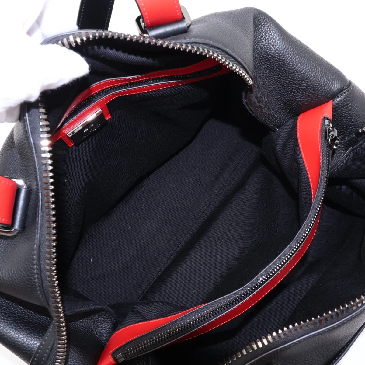 Damon Leather Boston Bag, Black — view 7