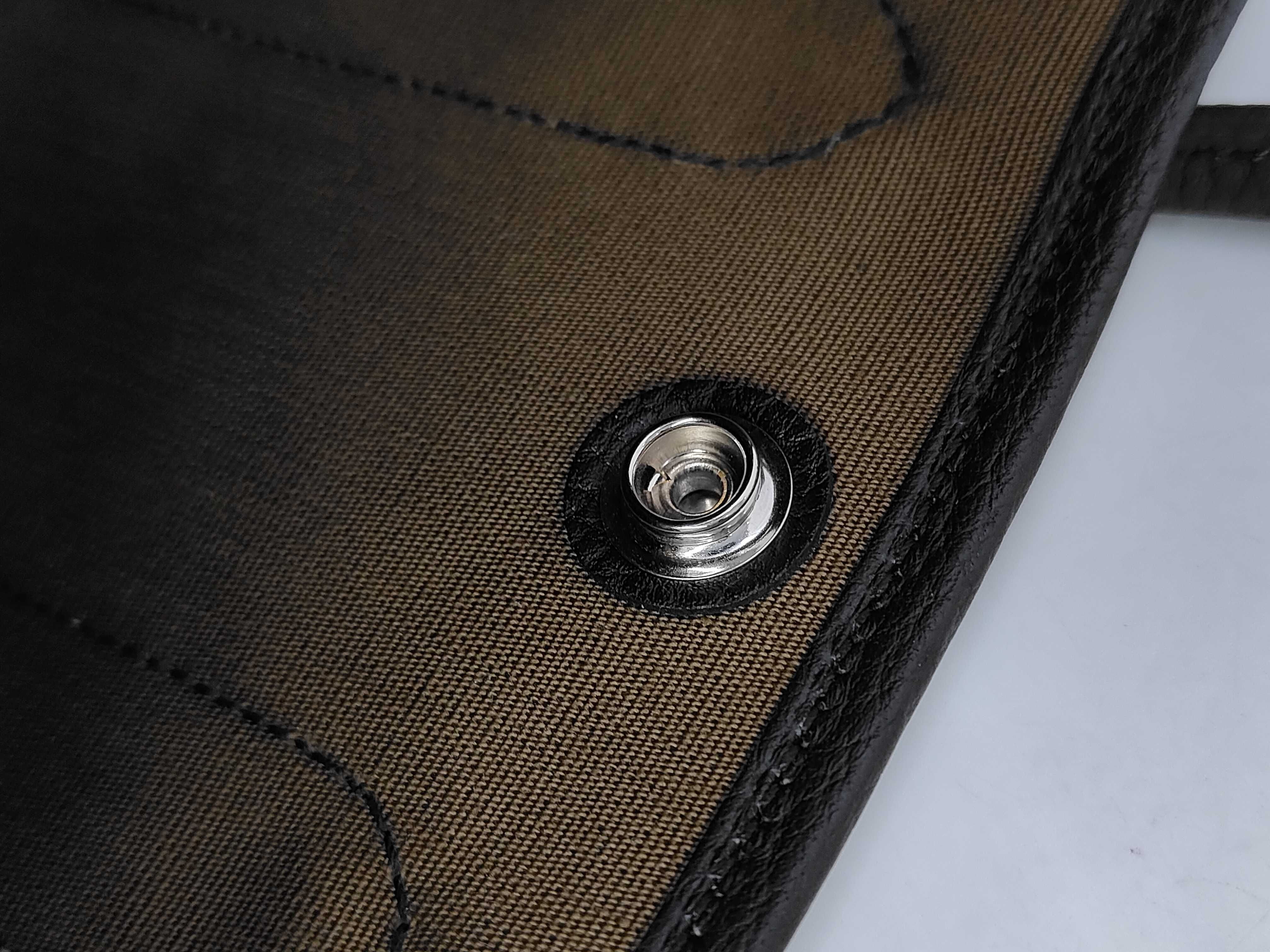Neo Garden 23 Handbag, Black/Vert Olive (61) x Toile Officier/Negonda Leather x Silver Hardware x G Stamp — view 11