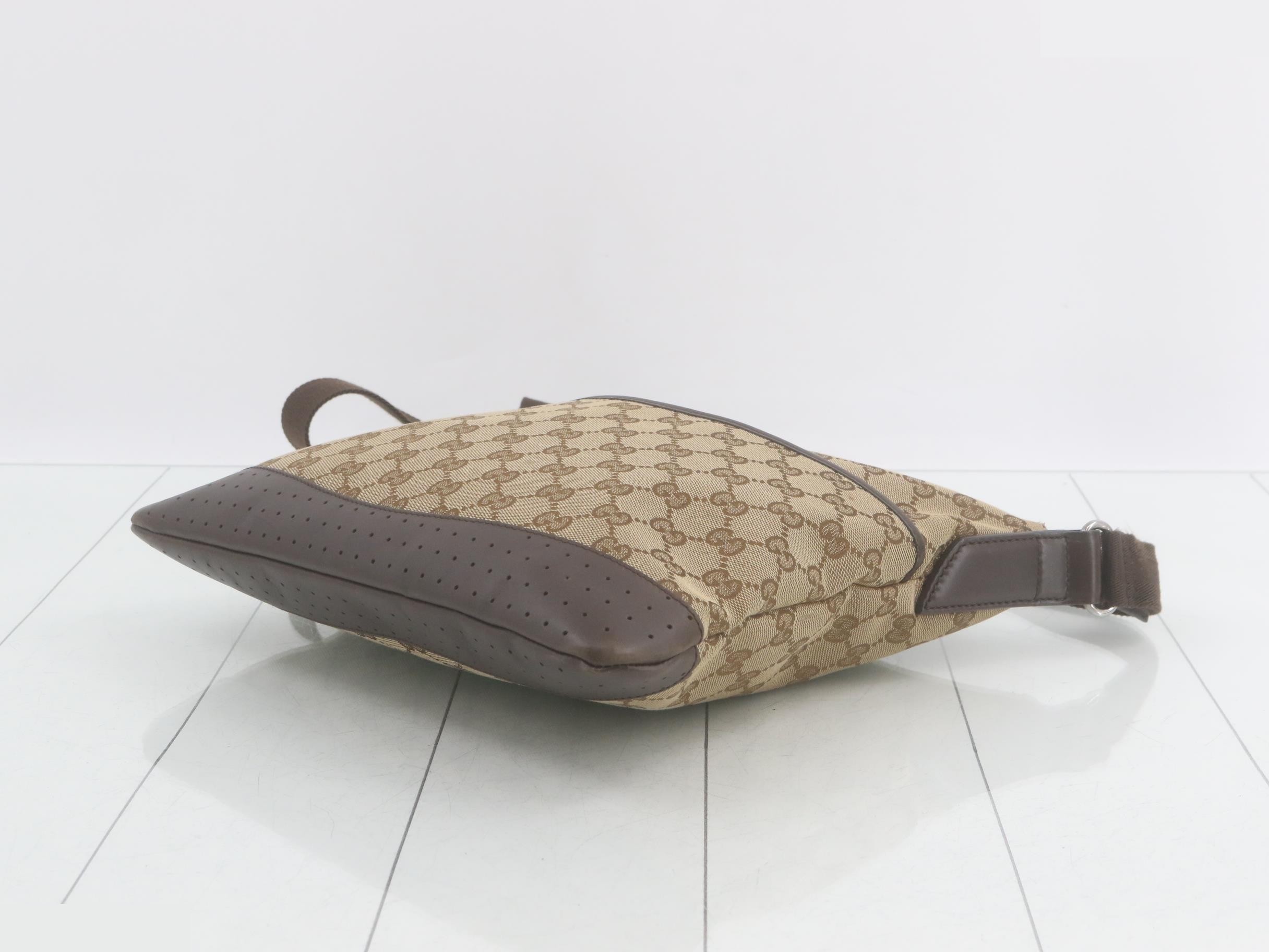 GG Canvas Leather Perforated Shoulder Bag — view 6