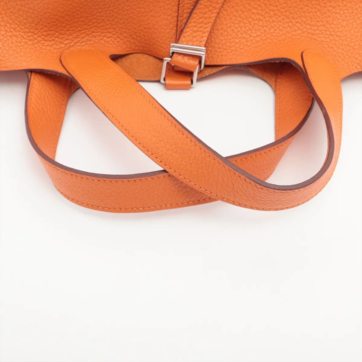 Picotin Lock 18 PM Taurillon Clemence Orange Silver Hardware Q:2013 — view 5