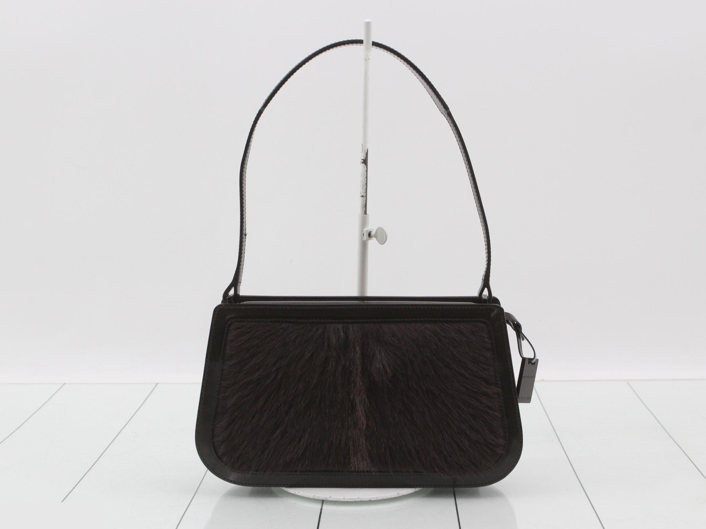 One-shoulder calfskin bag/handbag, brown — view 2