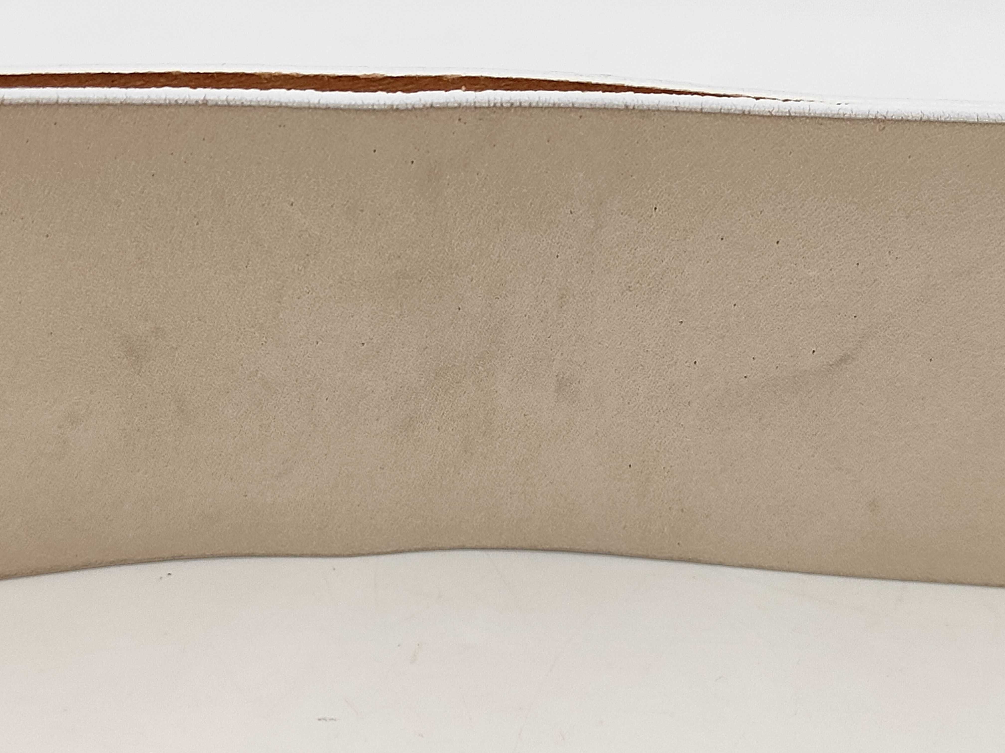 Bulgari Belt Leather White x Silver Belt — view 9