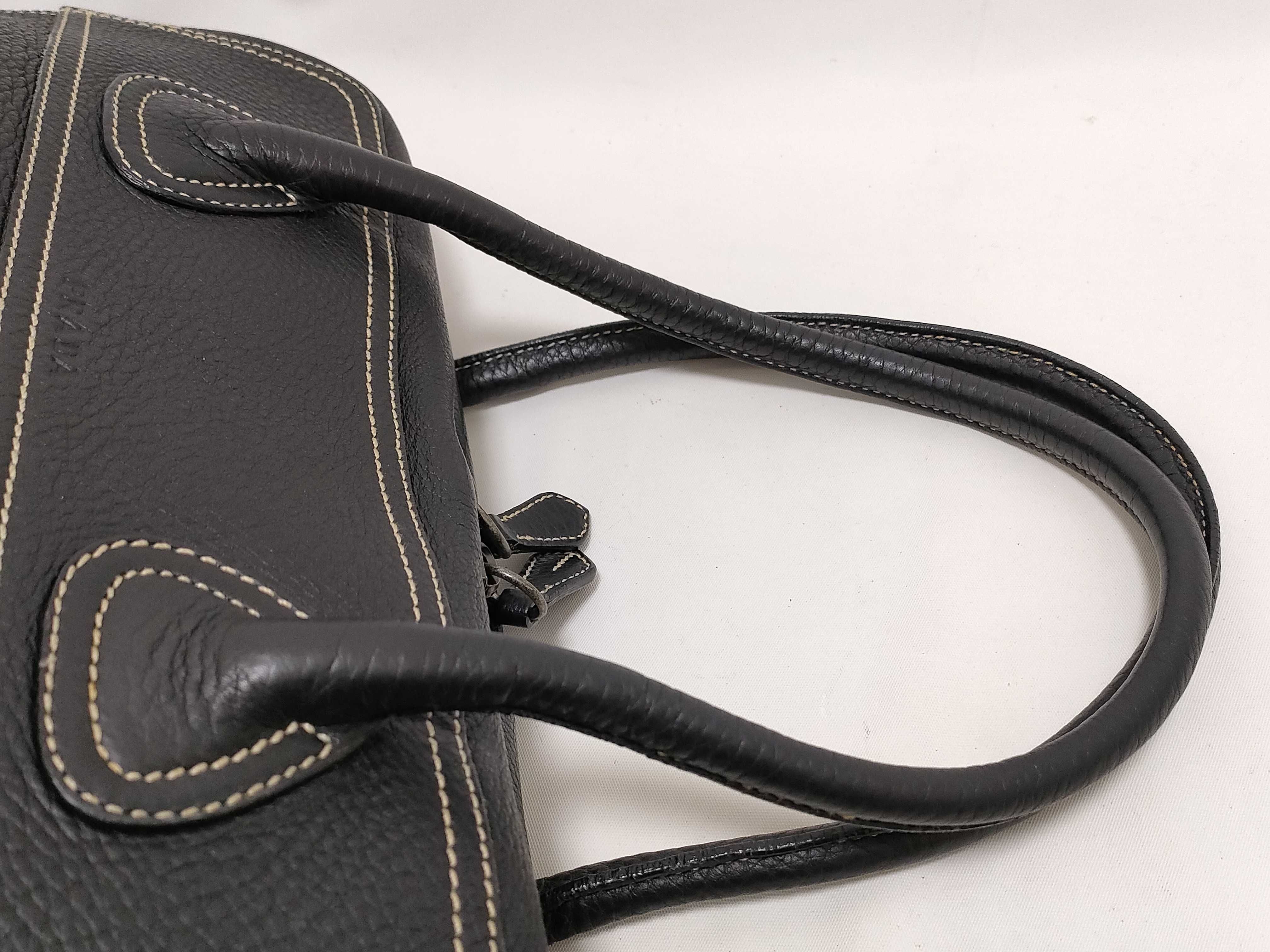 Leather Handbag, Black — view 3