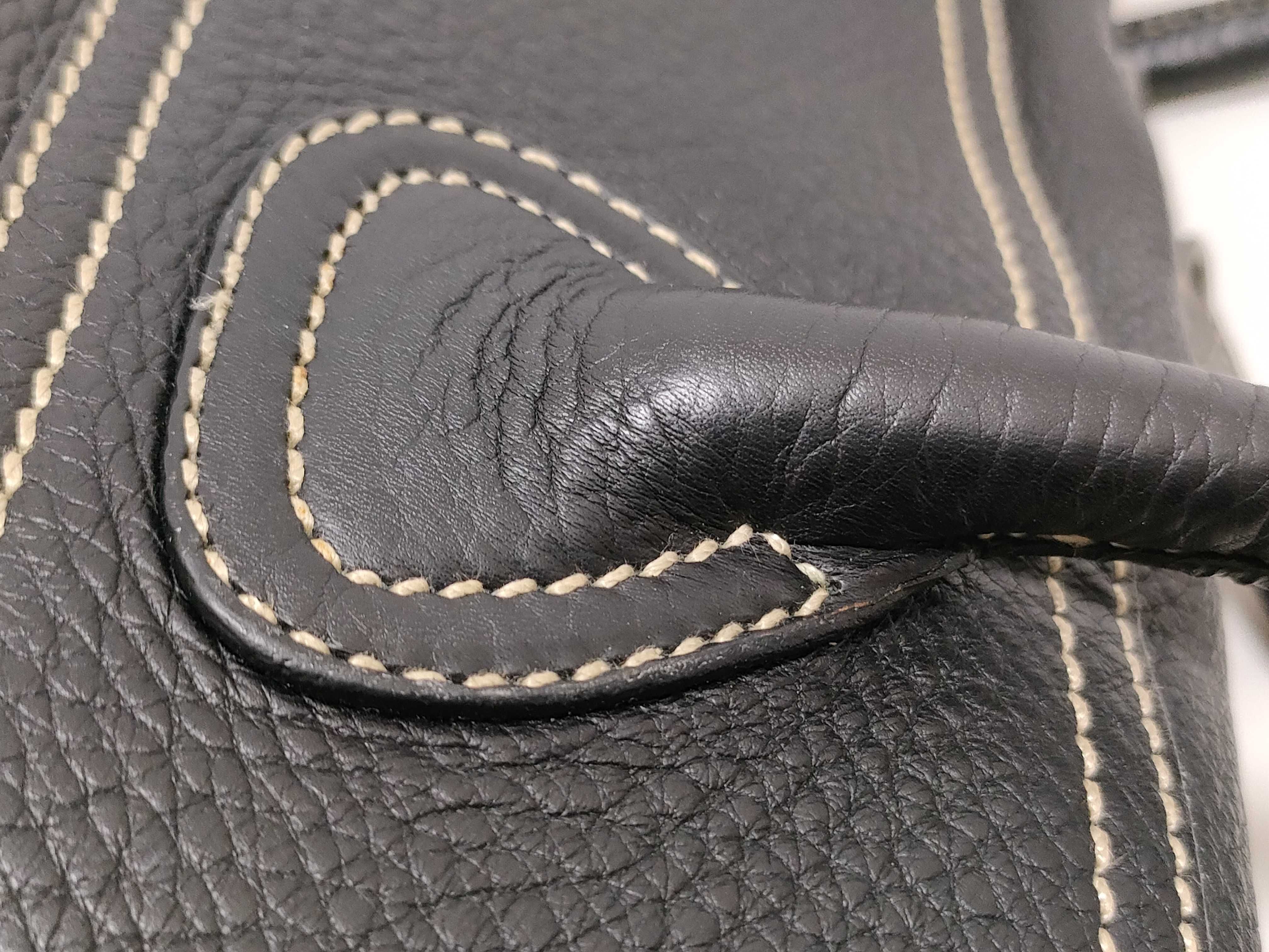 Leather Handbag, Black — view 5