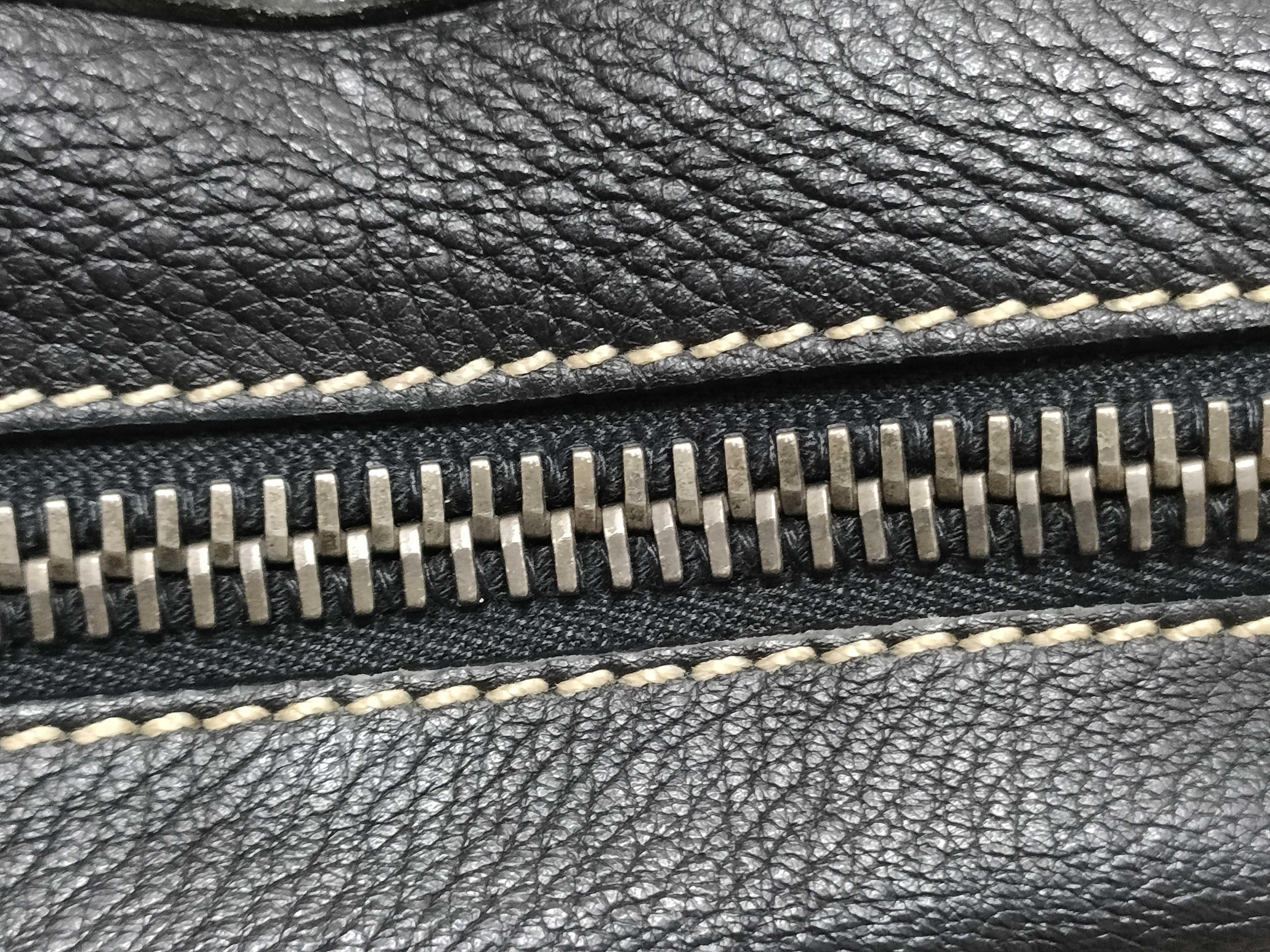 Leather Handbag, Black — view 6