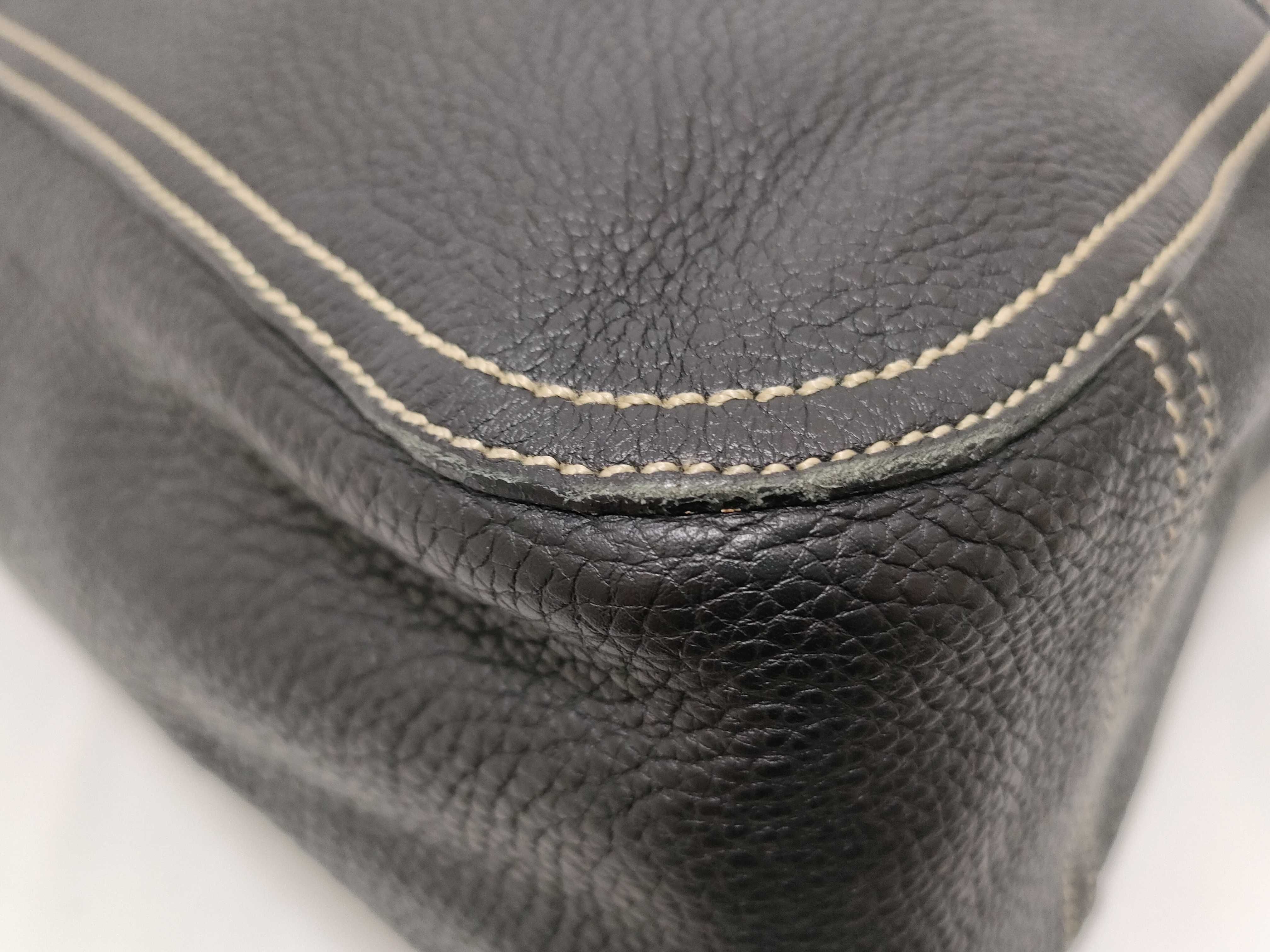 Leather Handbag, Black — view 7