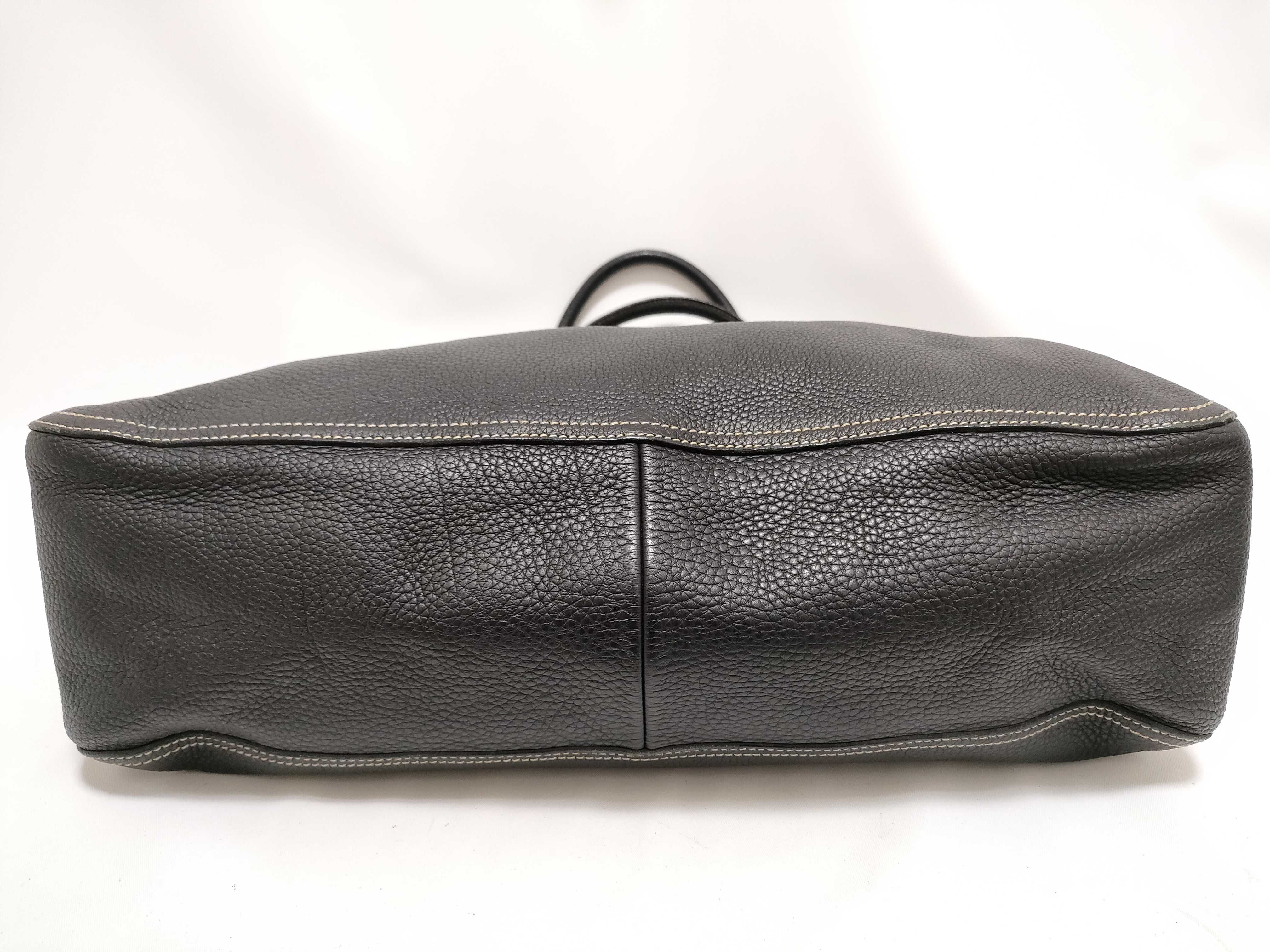 Leather Handbag, Black — view 8