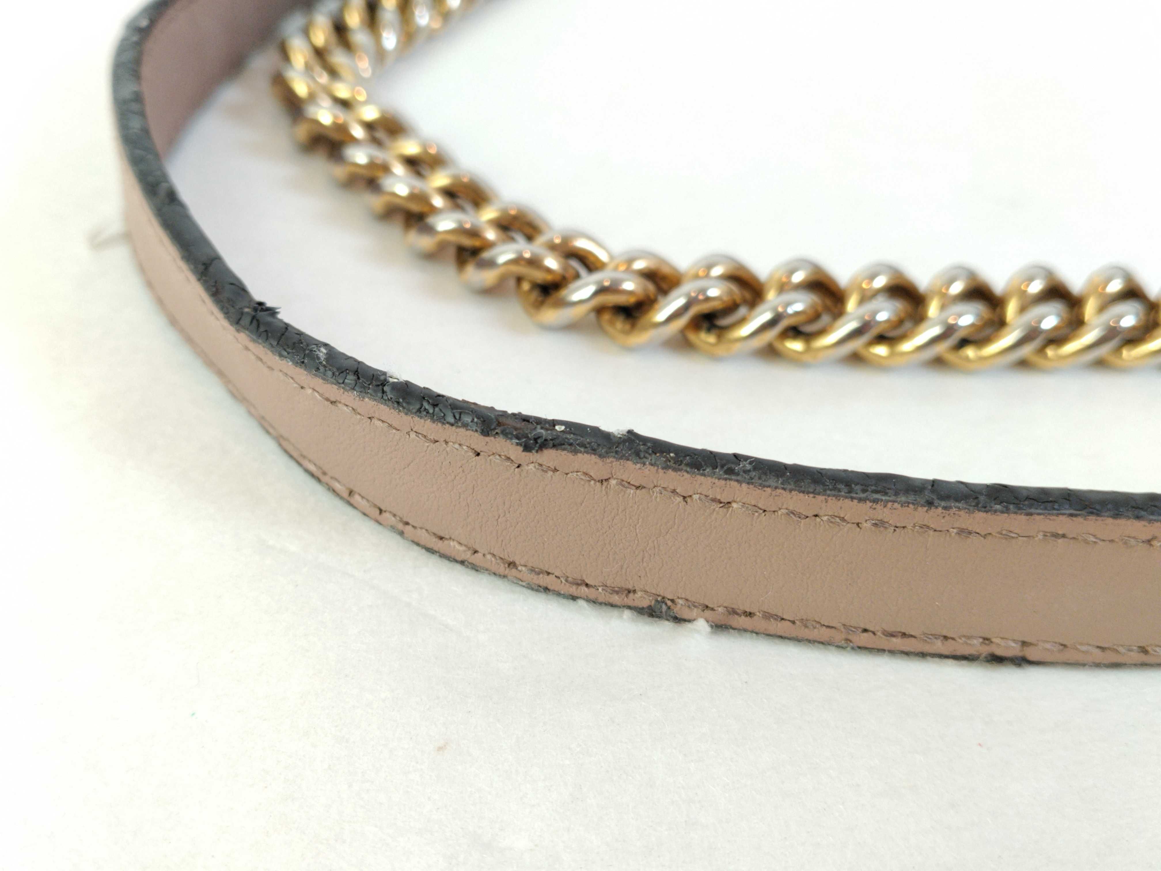 PH-GG Marmont Small Flap Taupe Leather Gold Hardware Chain Shoulder Bag — view 4