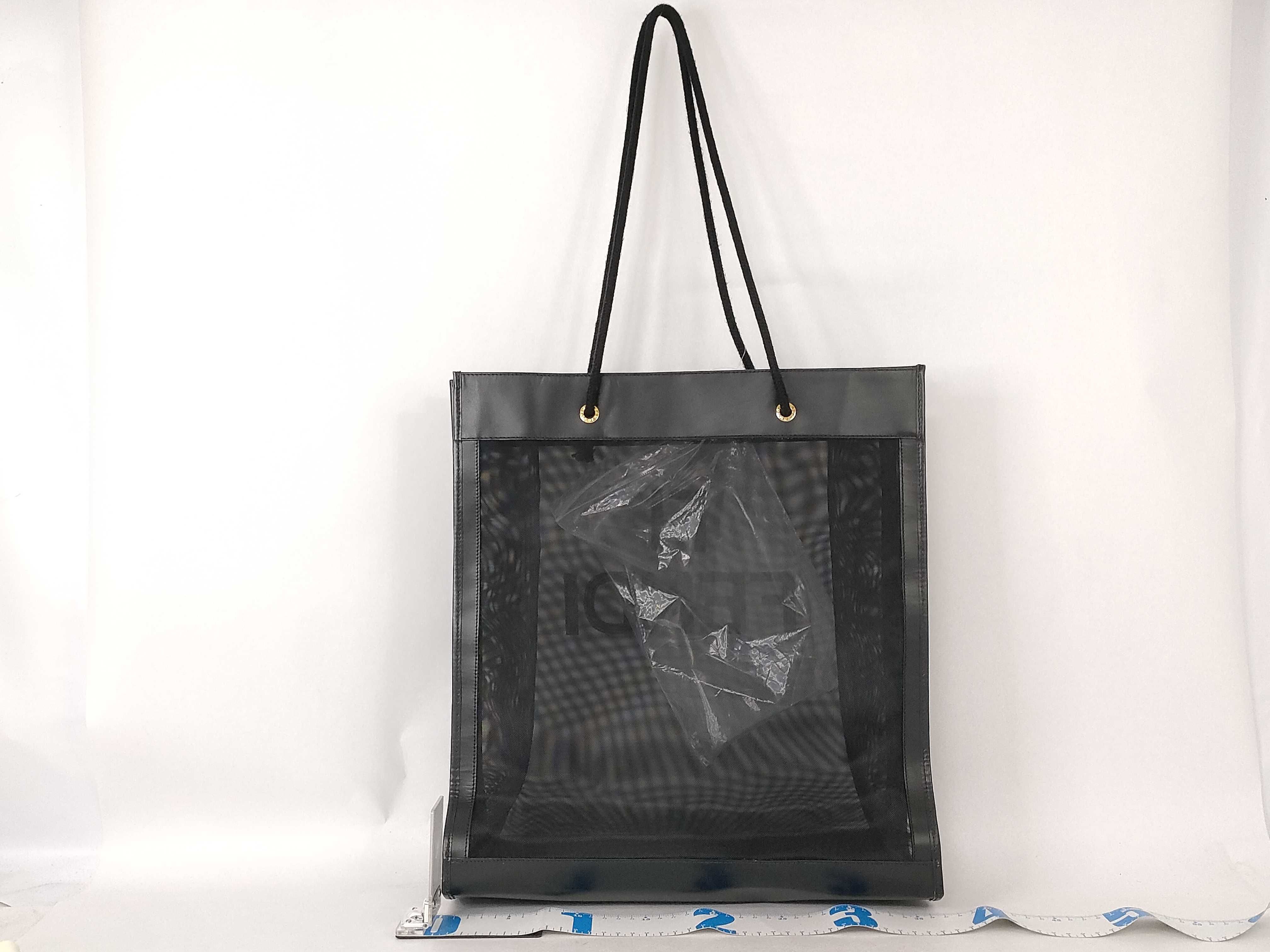 Black FF Logo Mesh Tote Bag — view 2