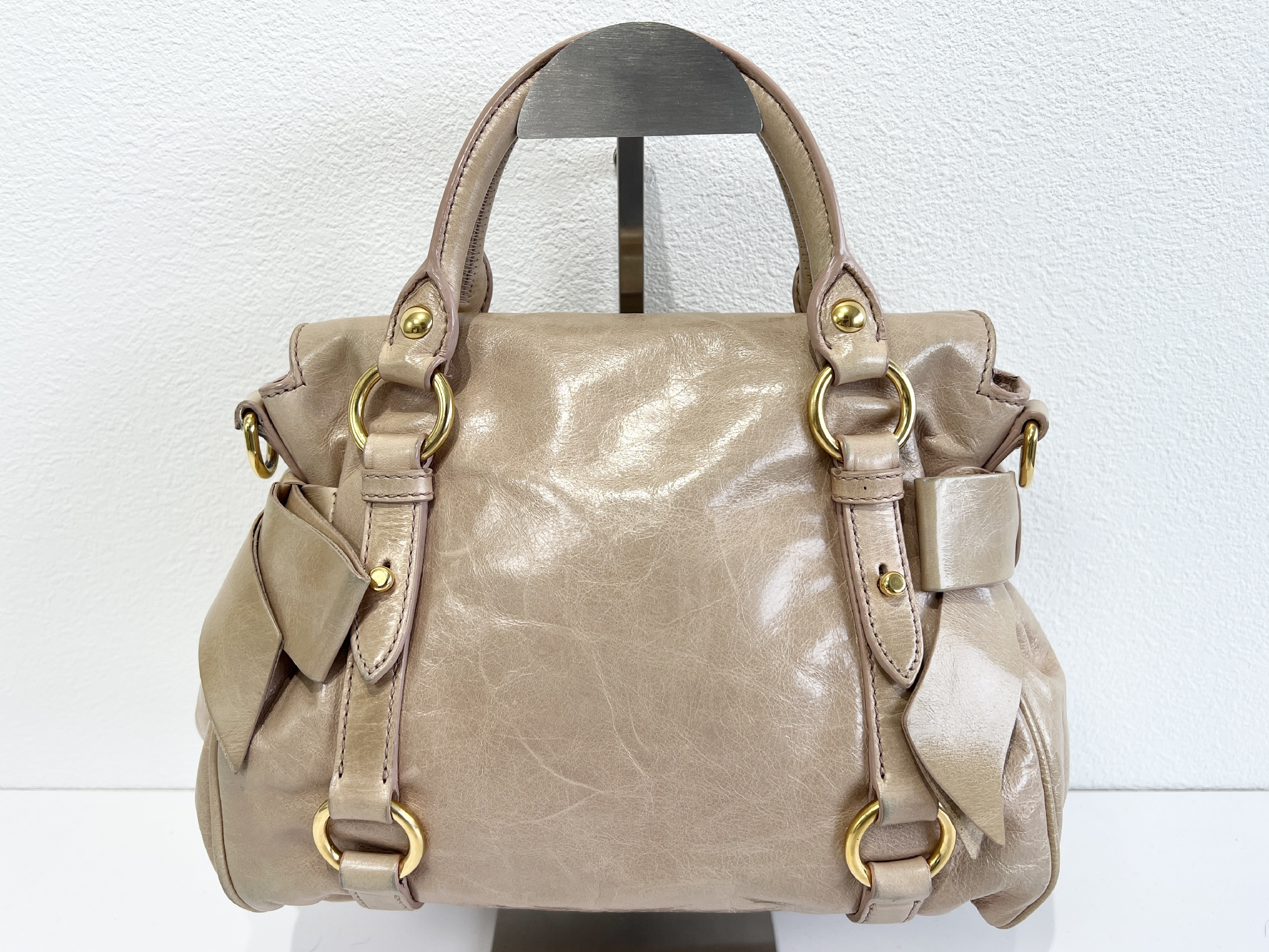 Vitello Luxe Ribbon Leather 2-Way Shoulder Bag/Handbag — view 2