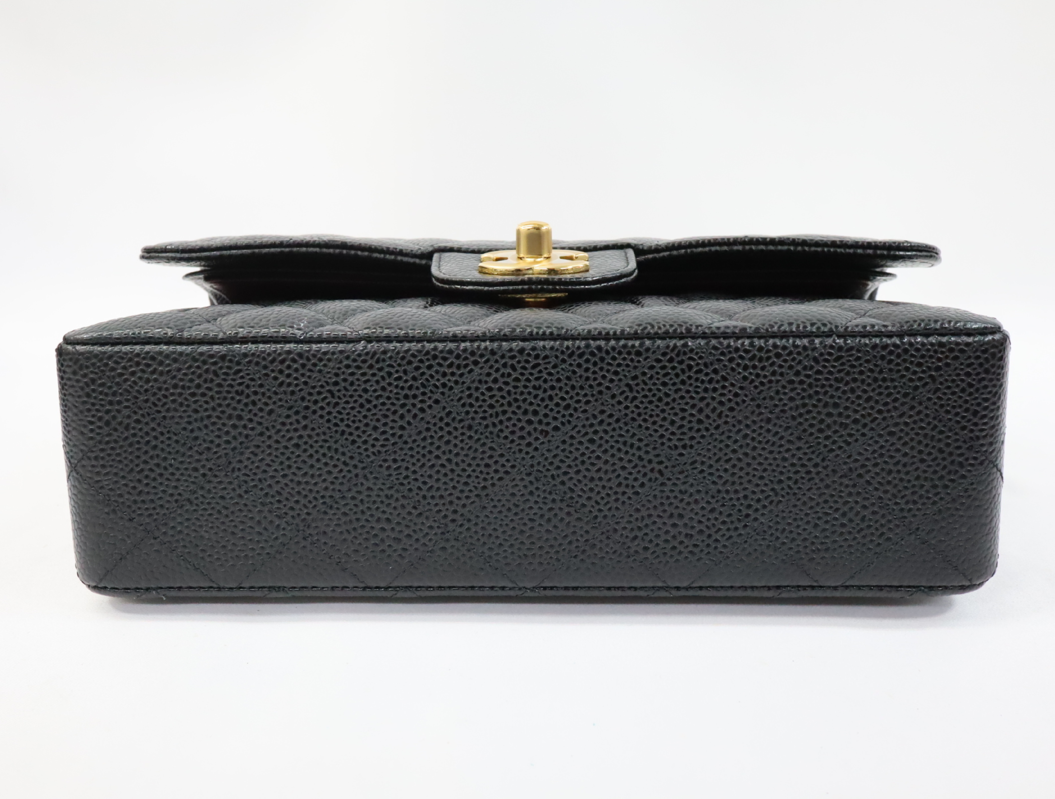 Matelassé 23 Caviar Skin Double Flap Black Serial Number 30s Gold Hardware A01113? Shoulder Bag — view 6