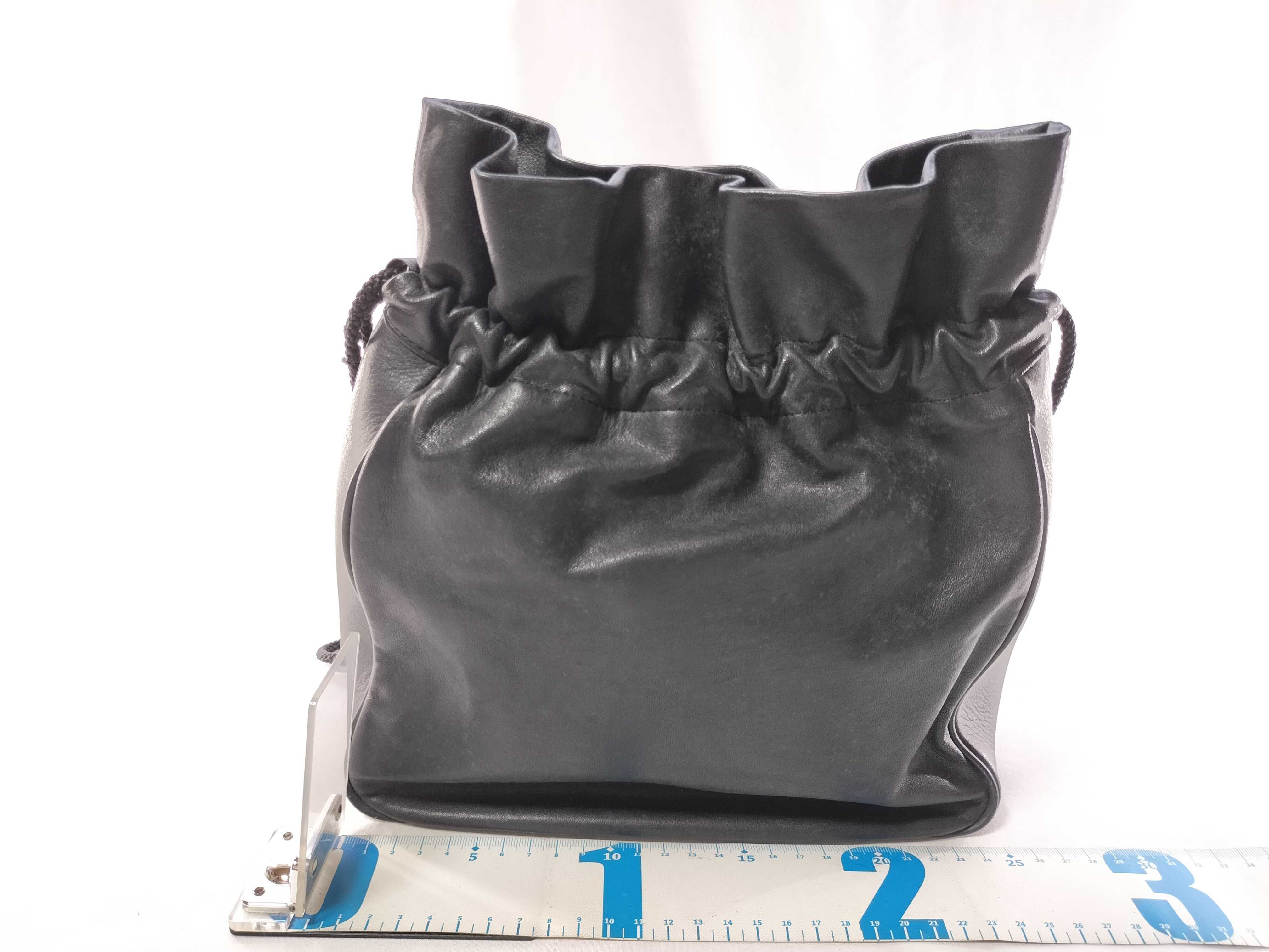 Leather Grape Drawstring Shoulder Bag — view 2