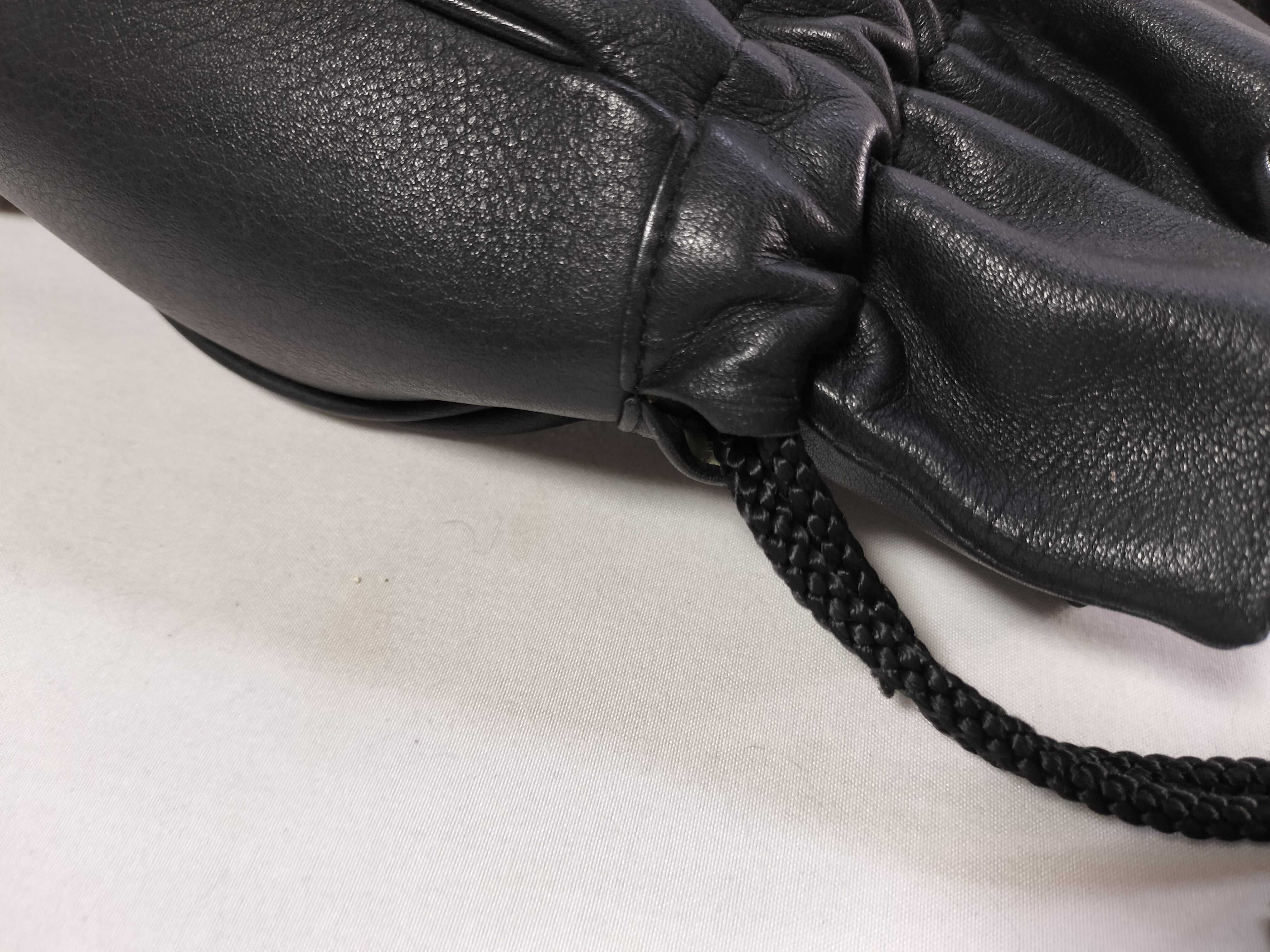Leather Grape Drawstring Shoulder Bag — view 5