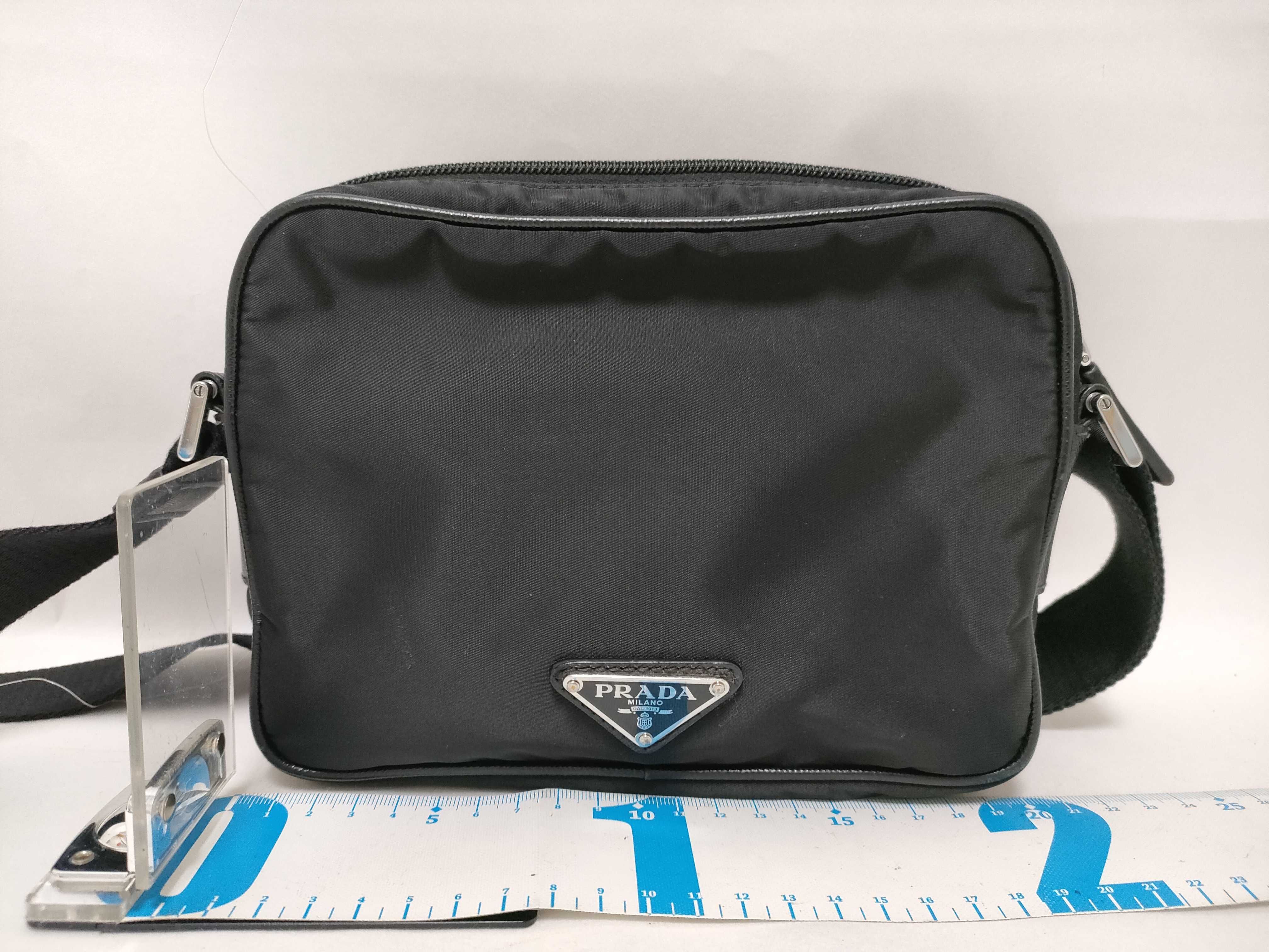 Nylon Shoulder Bag (2VH144) - RFID verified, Triangle logo, Logo belt, Saffiano nylon. — view 2