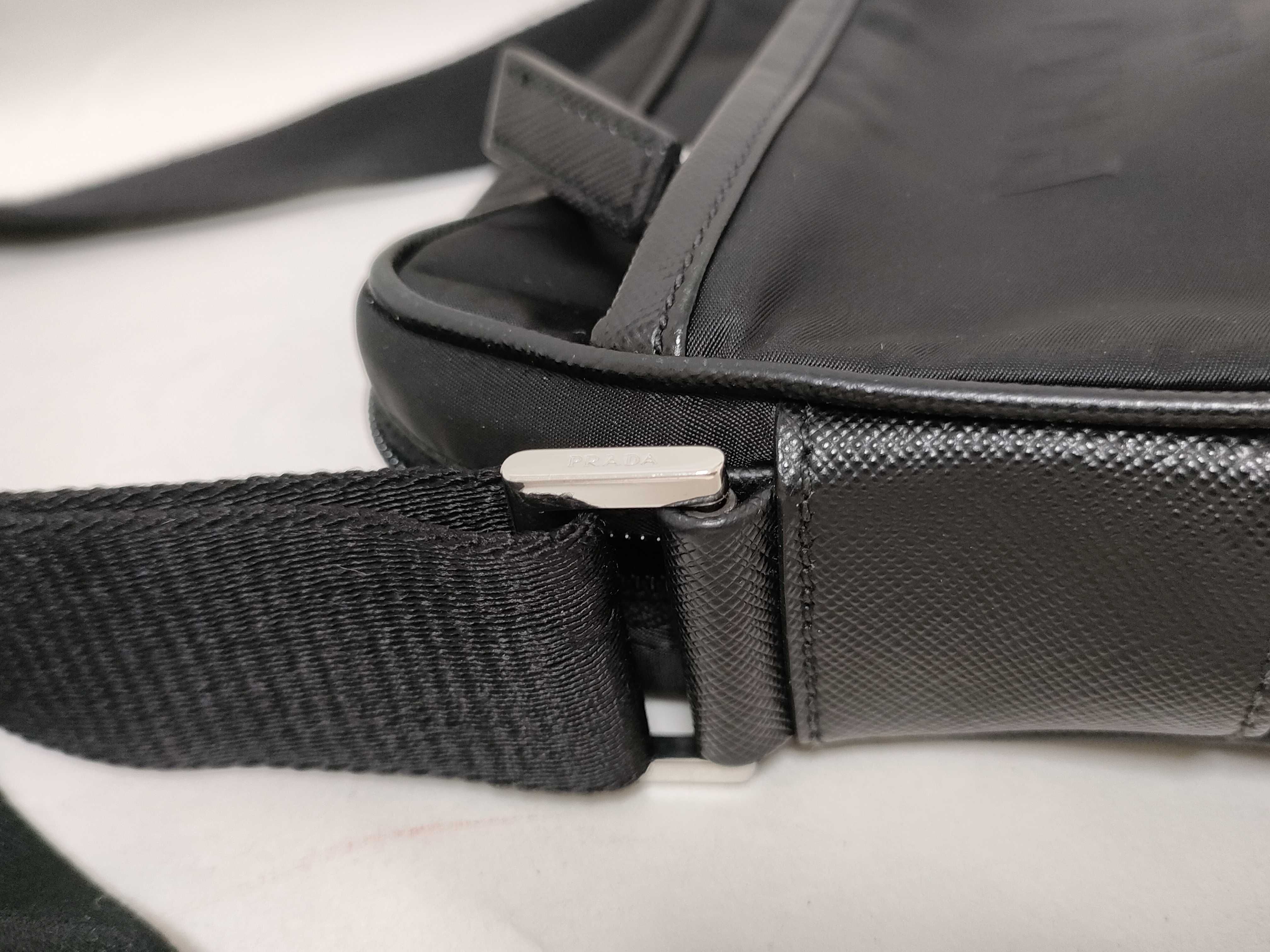 Nylon Shoulder Bag (2VH144) - RFID verified, Triangle logo, Logo belt, Saffiano nylon. — view 5