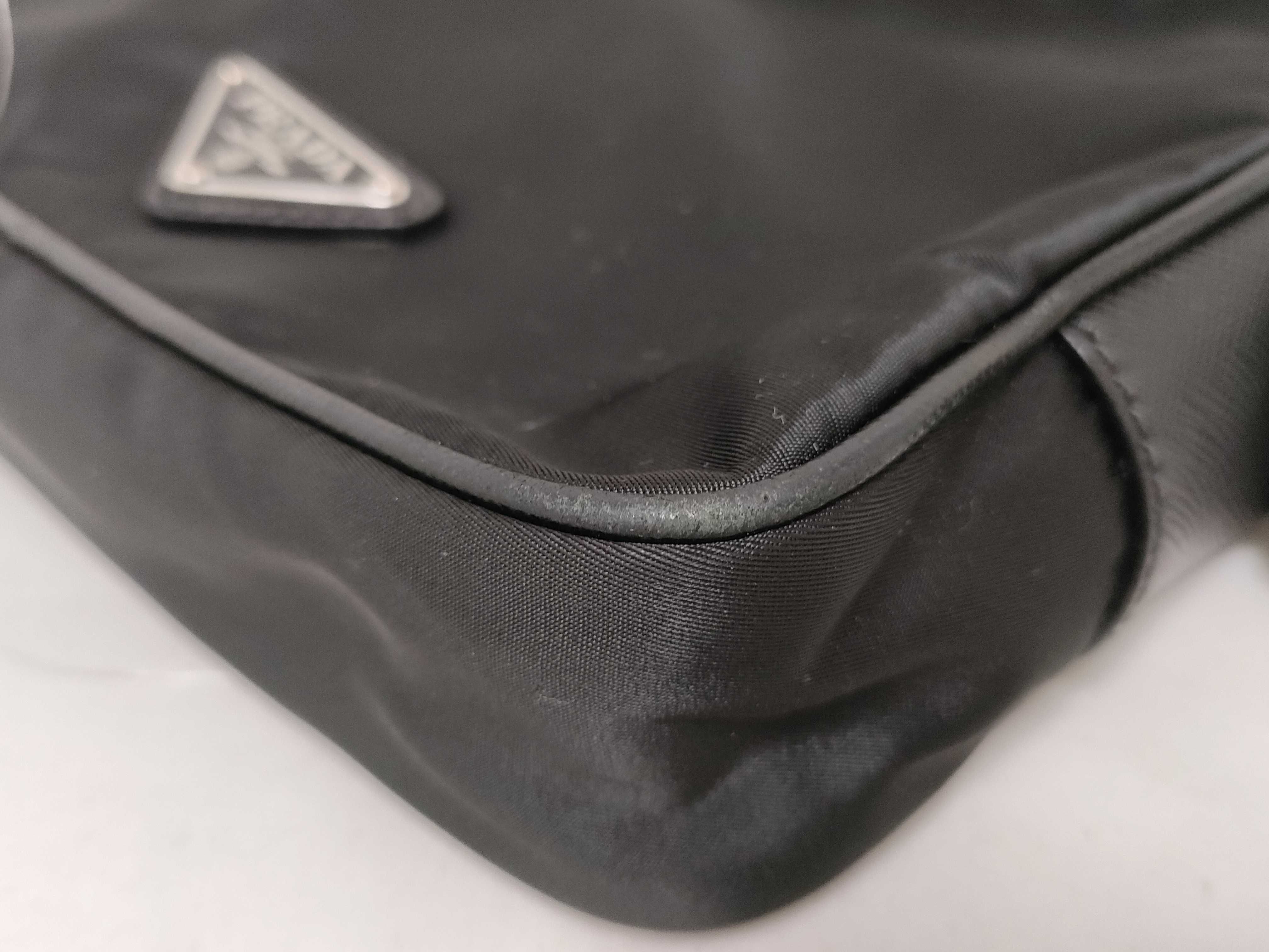Nylon Shoulder Bag (2VH144) - RFID verified, Triangle logo, Logo belt, Saffiano nylon. — view 6