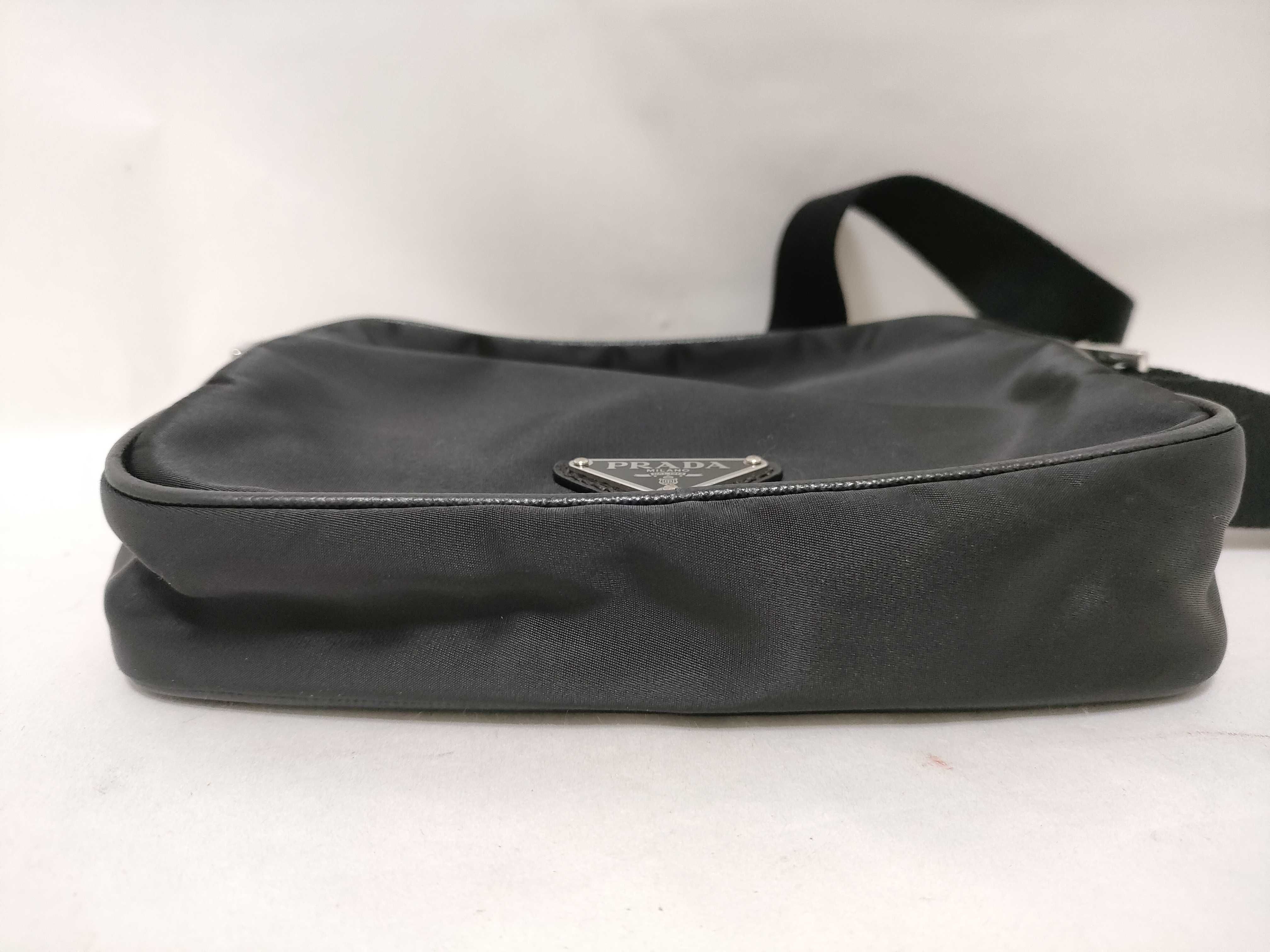 Nylon Shoulder Bag (2VH144) - RFID verified, Triangle logo, Logo belt, Saffiano nylon. — view 7