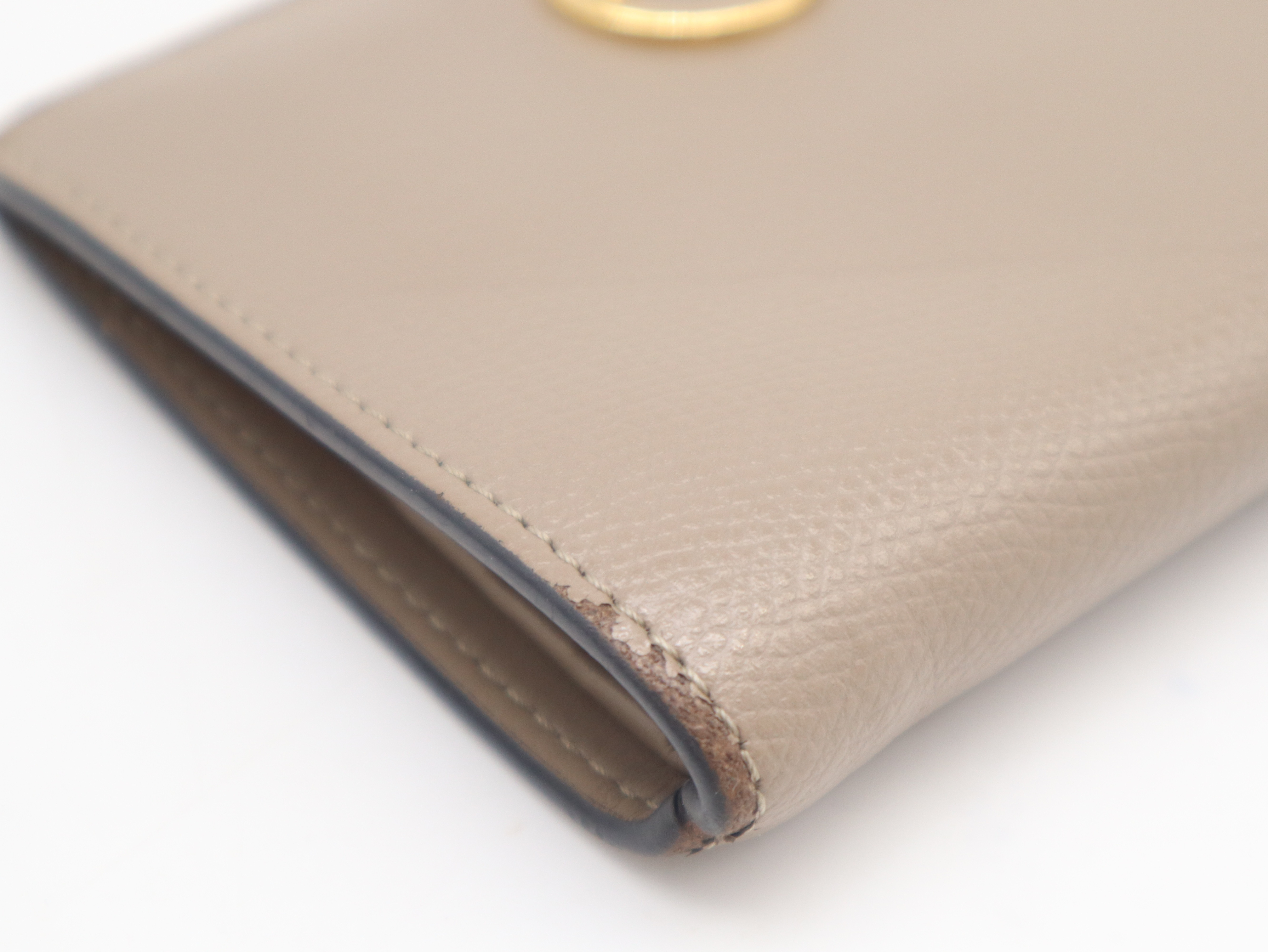 8M0387 Leather F-Is Bi-fold Wallet, Greige — view 8