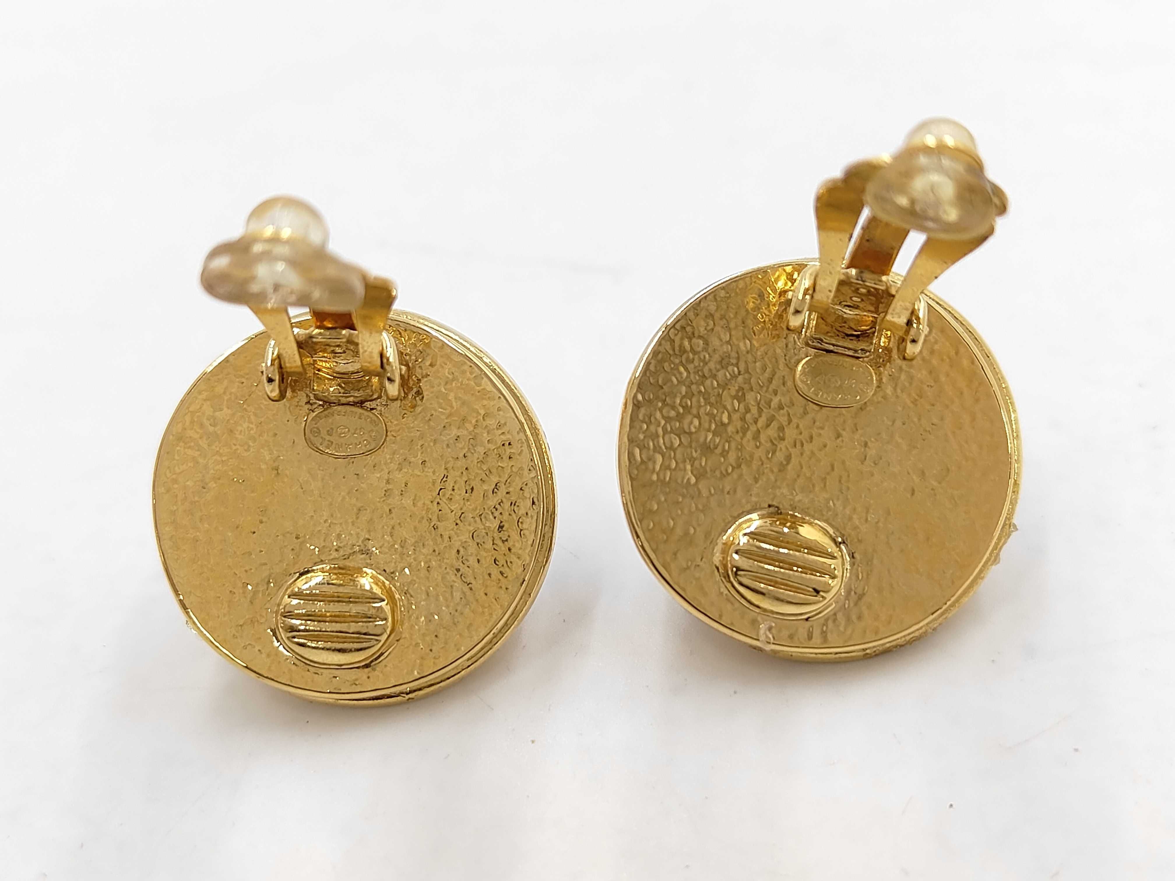 Round Coco Green x Gold (YG) Earrings — view 2