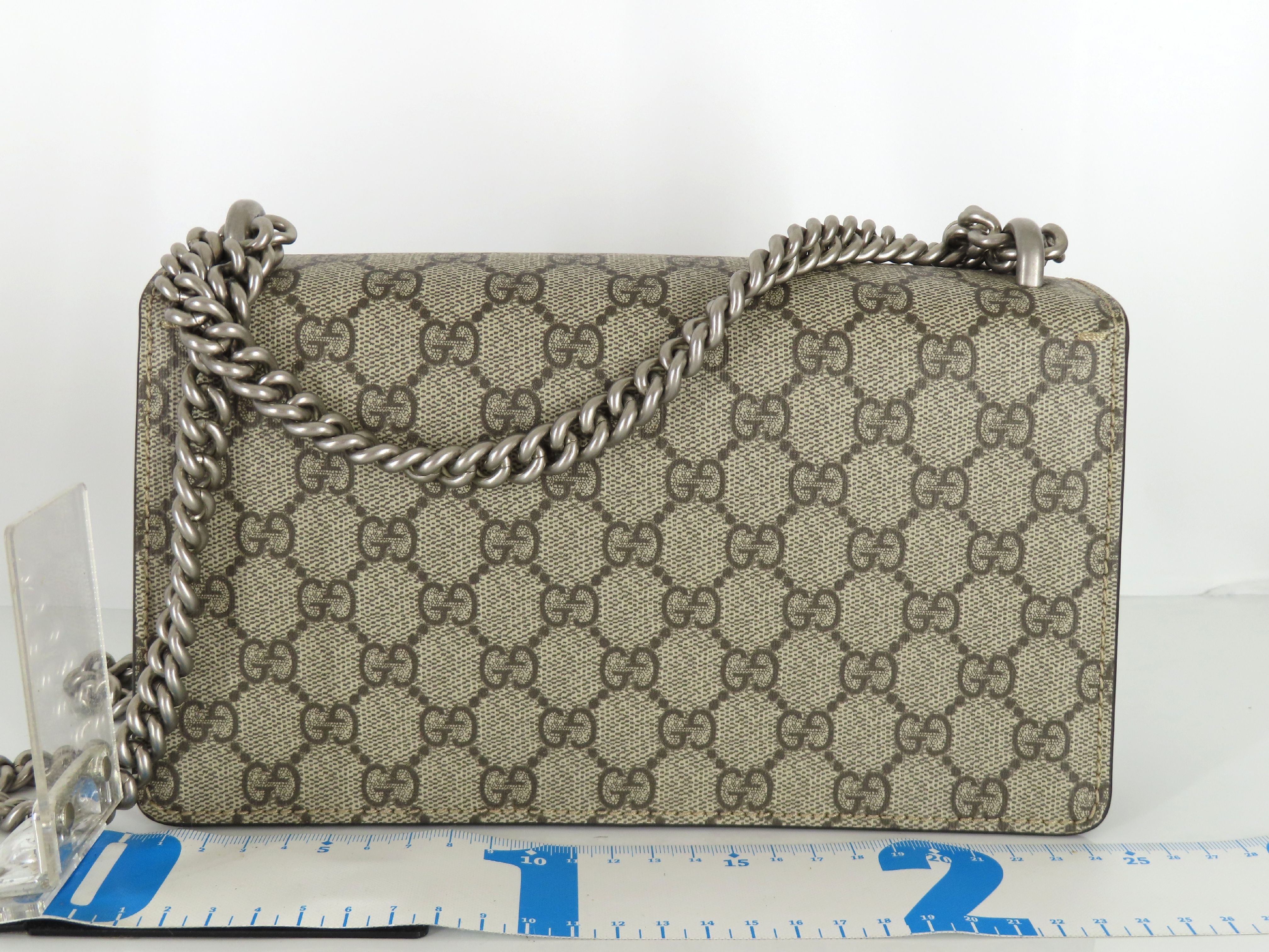 GG Supreme Dionysus PVC x Suede Chain Shoulder Bag, Beige, 499623 (Shoulder Bag) — view 2