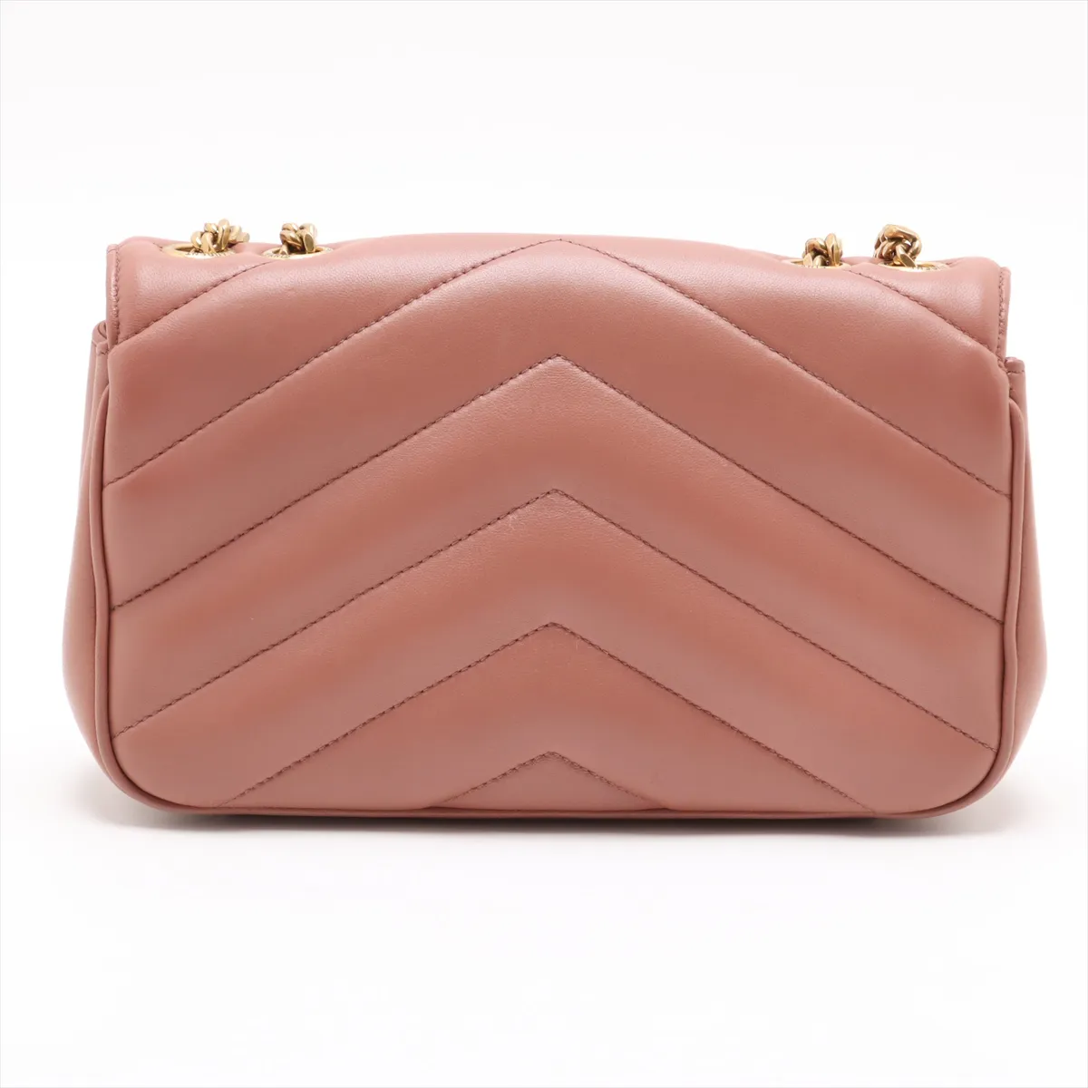 Lulu Leather Chain Shoulder Bag Pink 801437 with Mirror — view 2