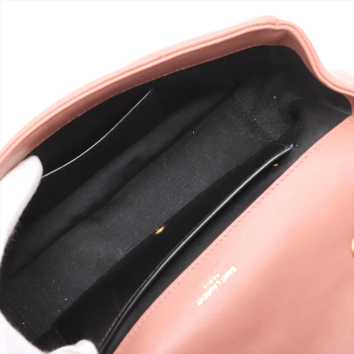 Lulu Leather Chain Shoulder Bag Pink 801437 with Mirror — view 7