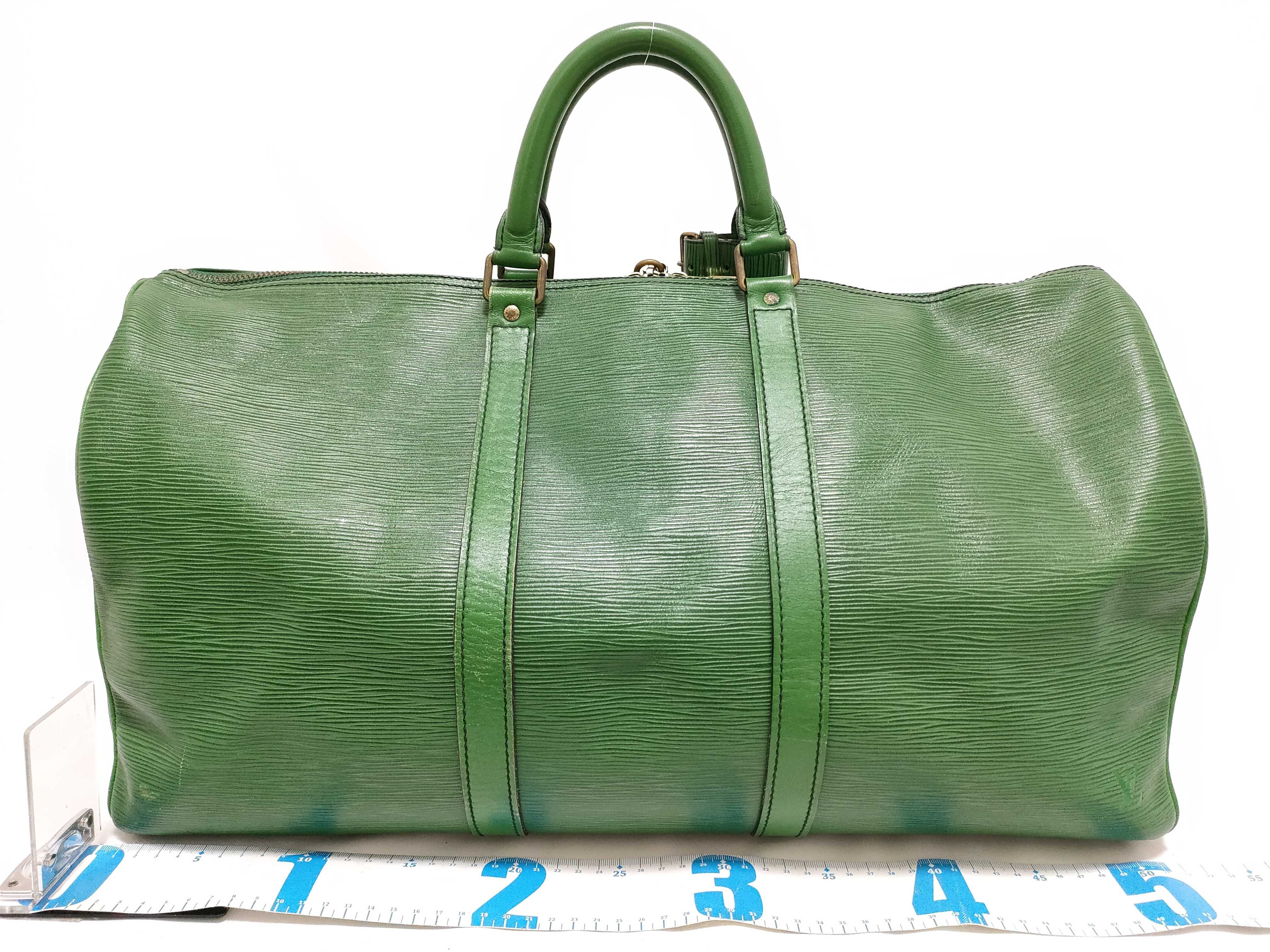 Monogram LV Keepall 50 Borneo Green Boston Bag — view 2