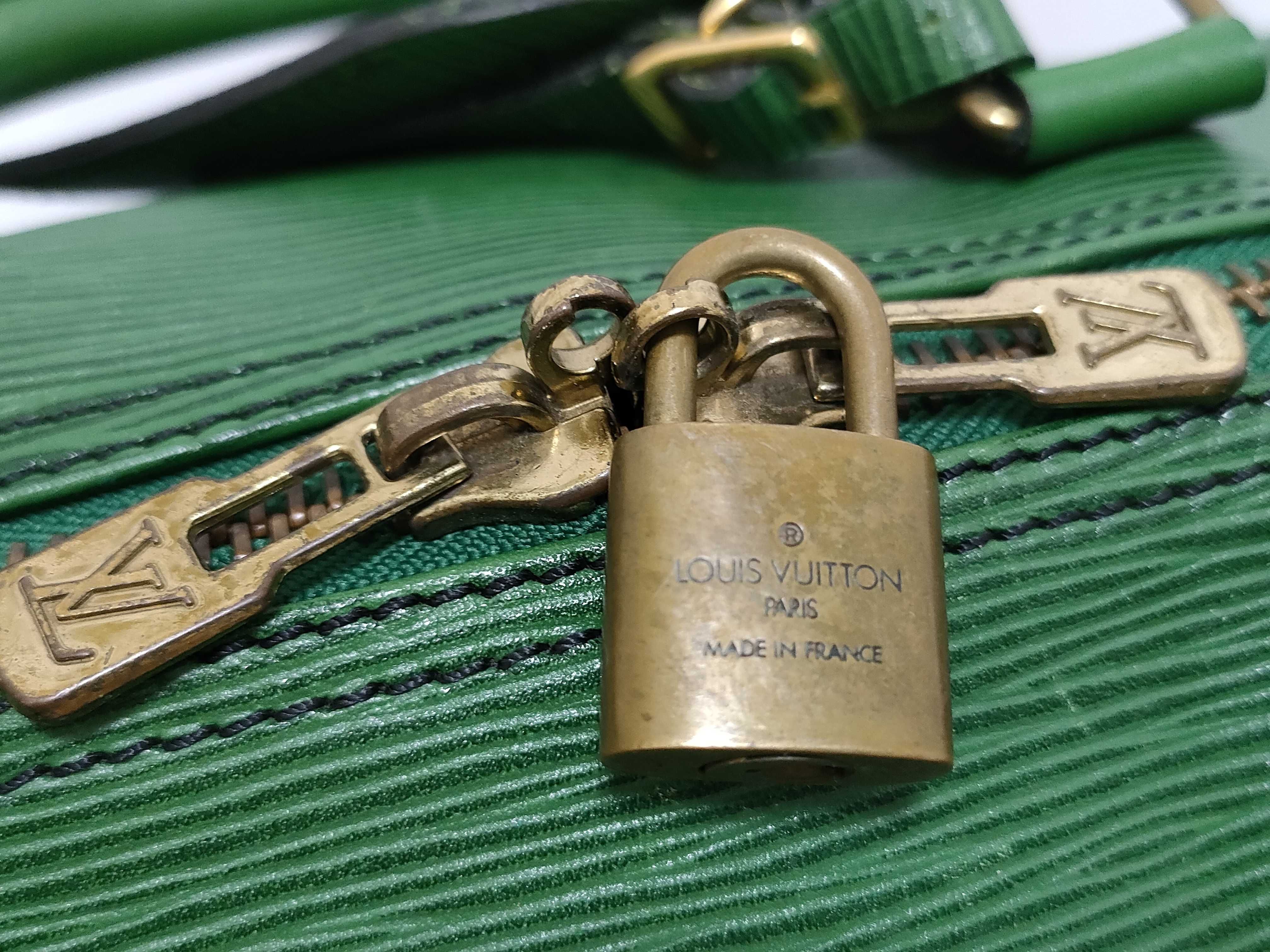 Monogram LV Keepall 50 Borneo Green Boston Bag — view 12