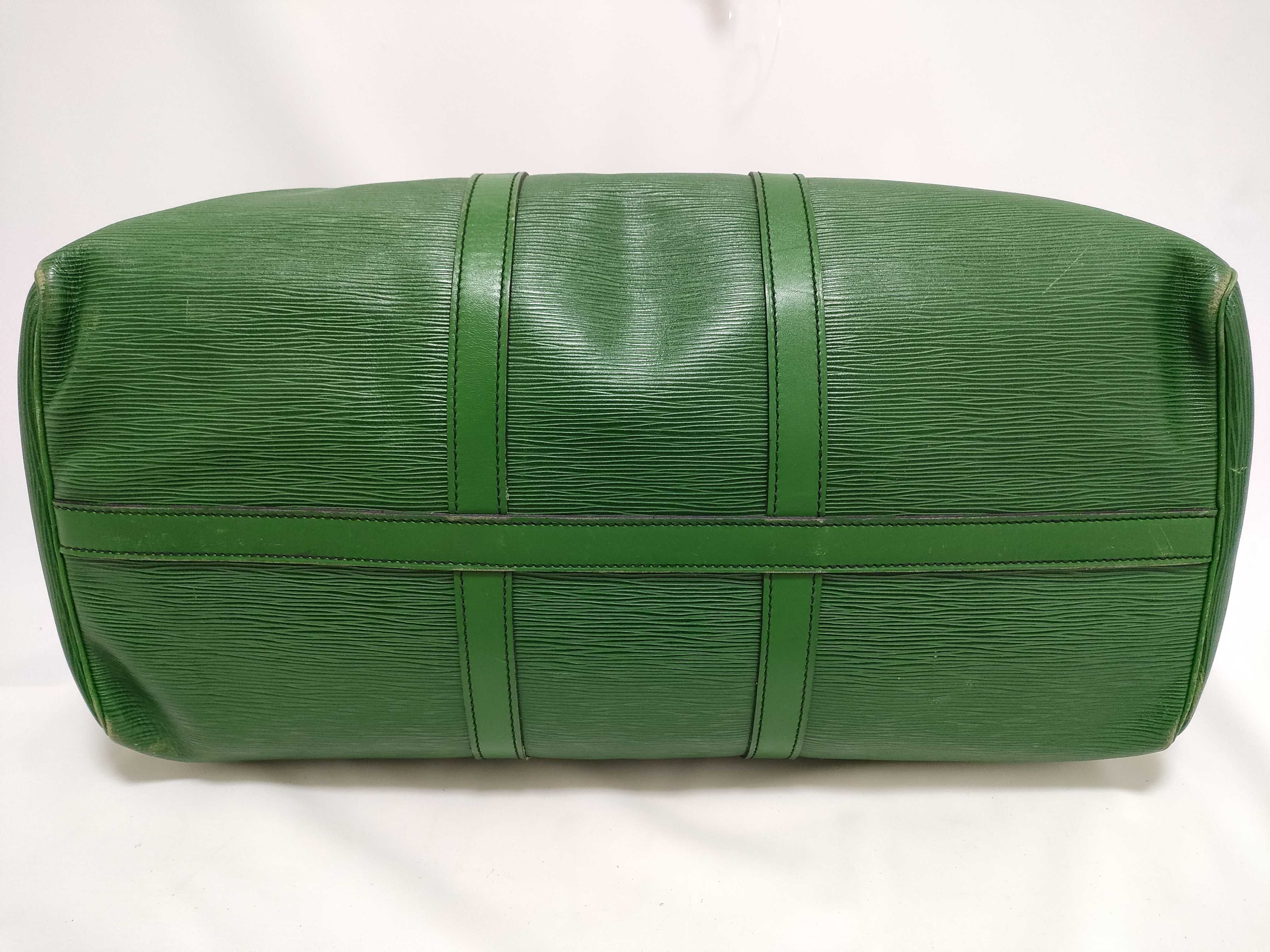Monogram LV Keepall 50 Borneo Green Boston Bag — view 8