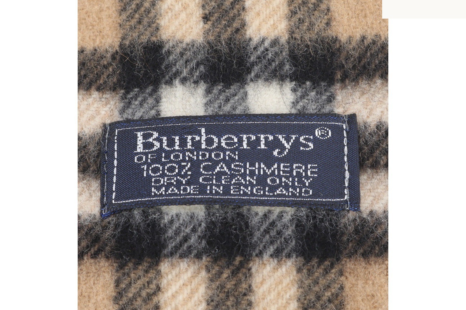 Tag attached, 100% cashmere, Nova Check pattern scarf. — view 3
