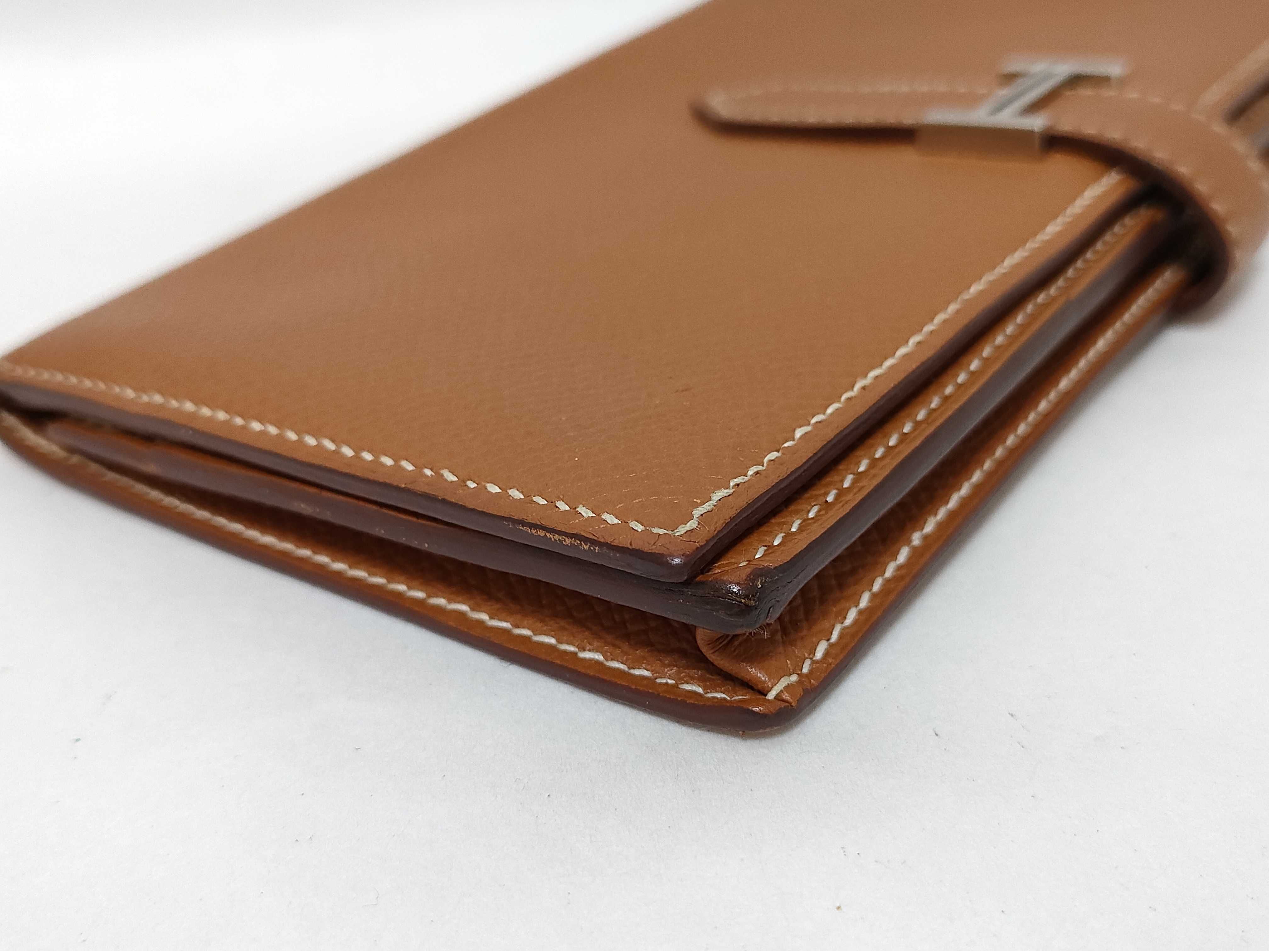 Bearn Soufflé Long Wallet A Stamp Camel Epsom Wallet — view 4