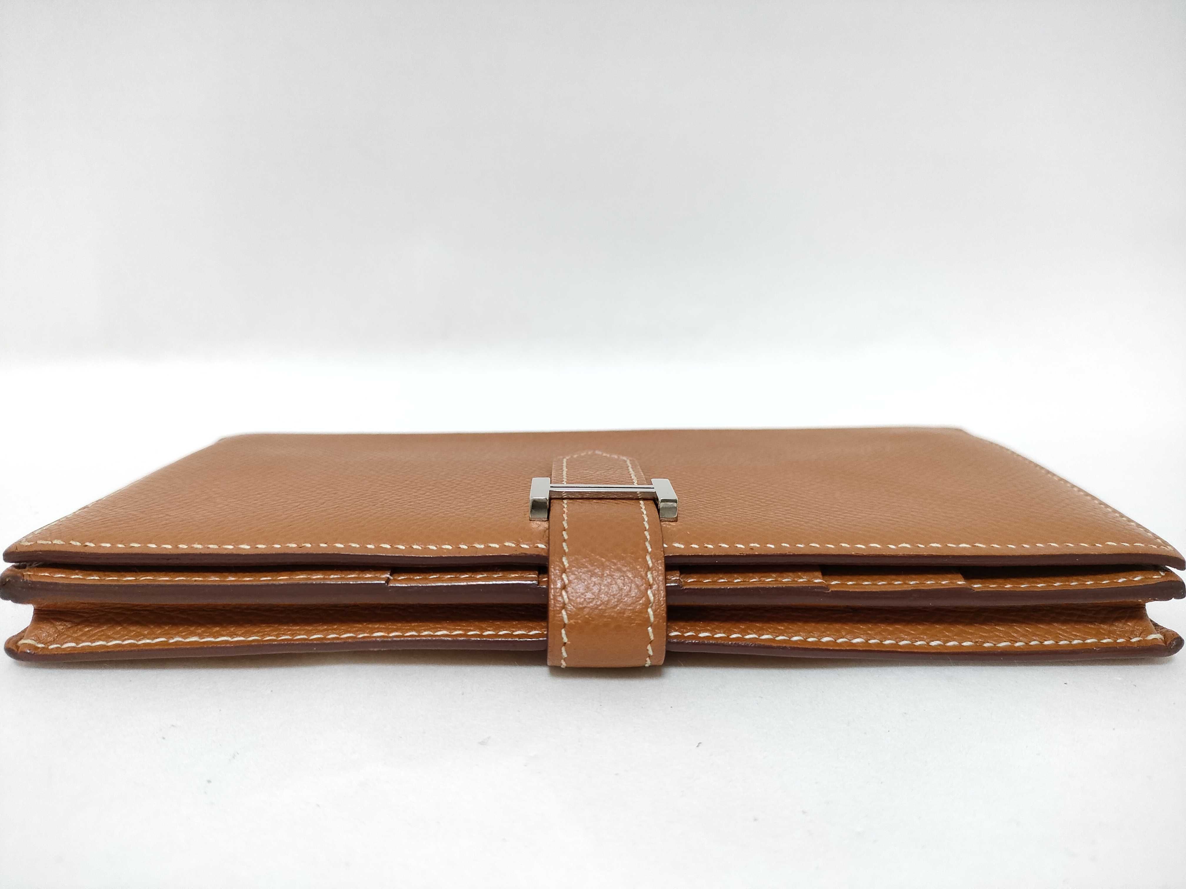 Bearn Soufflé Long Wallet A Stamp Camel Epsom Wallet — view 5