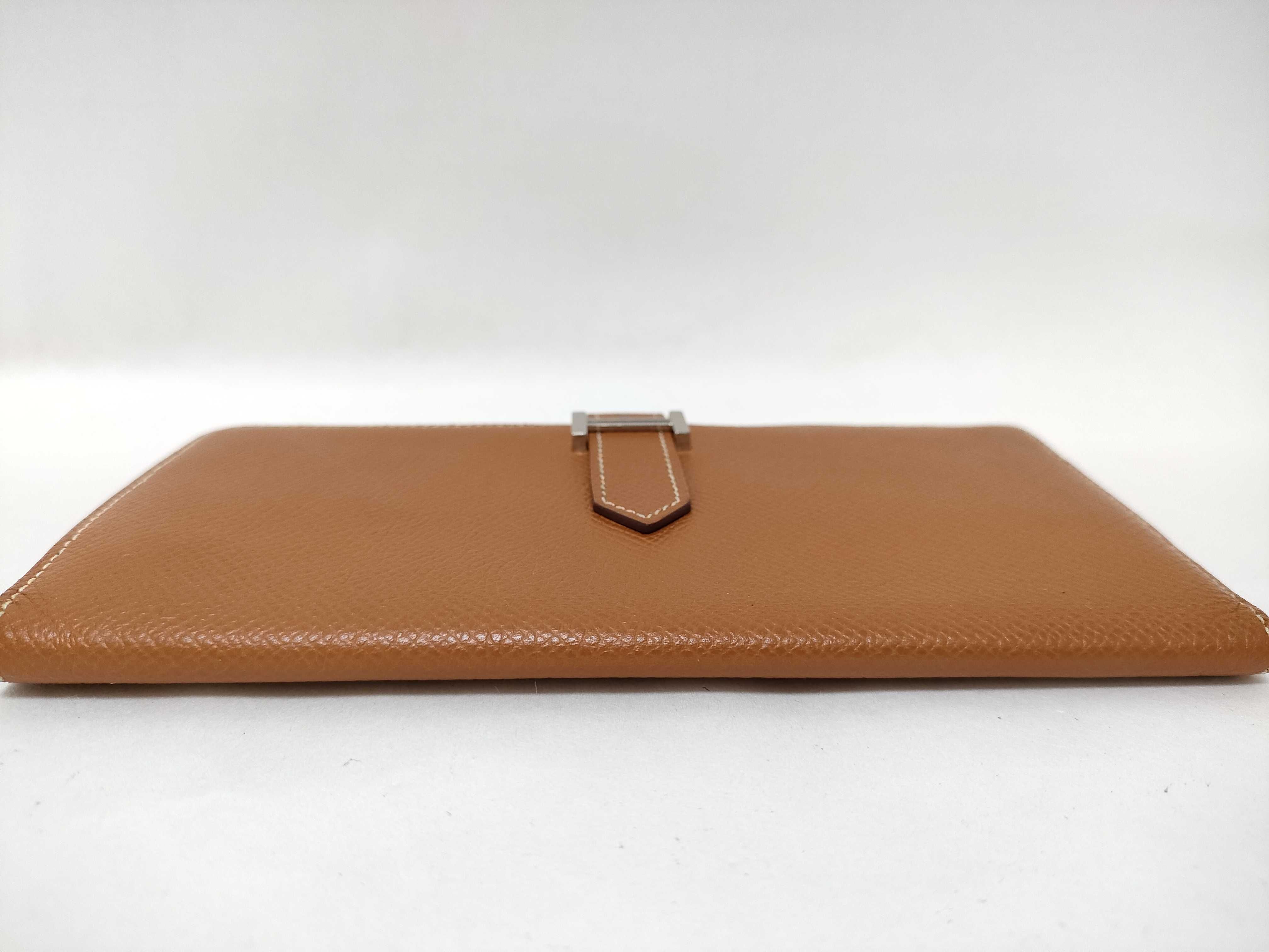 Bearn Soufflé Long Wallet A Stamp Camel Epsom Wallet — view 6
