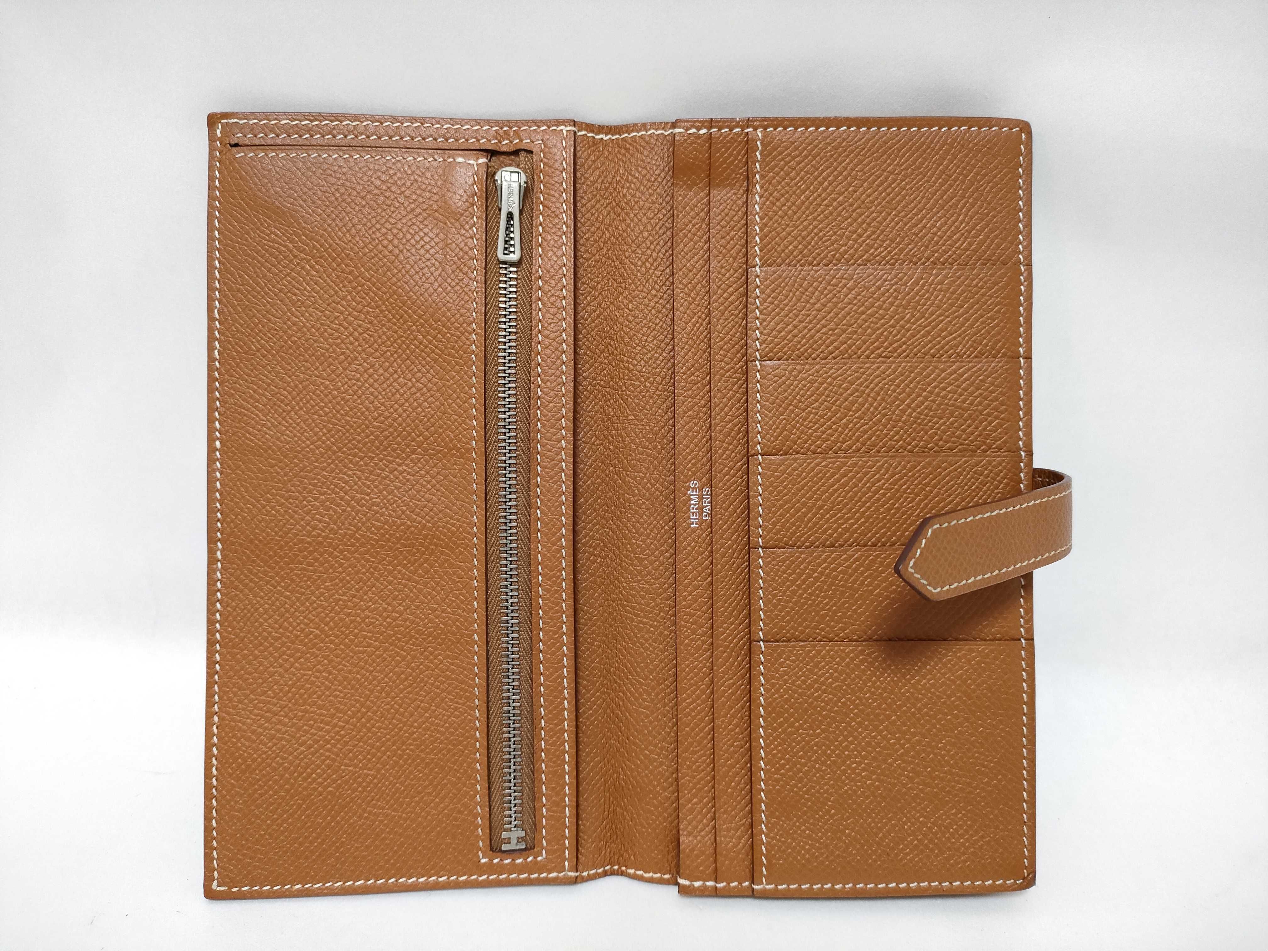 Bearn Soufflé Long Wallet A Stamp Camel Epsom Wallet — view 8