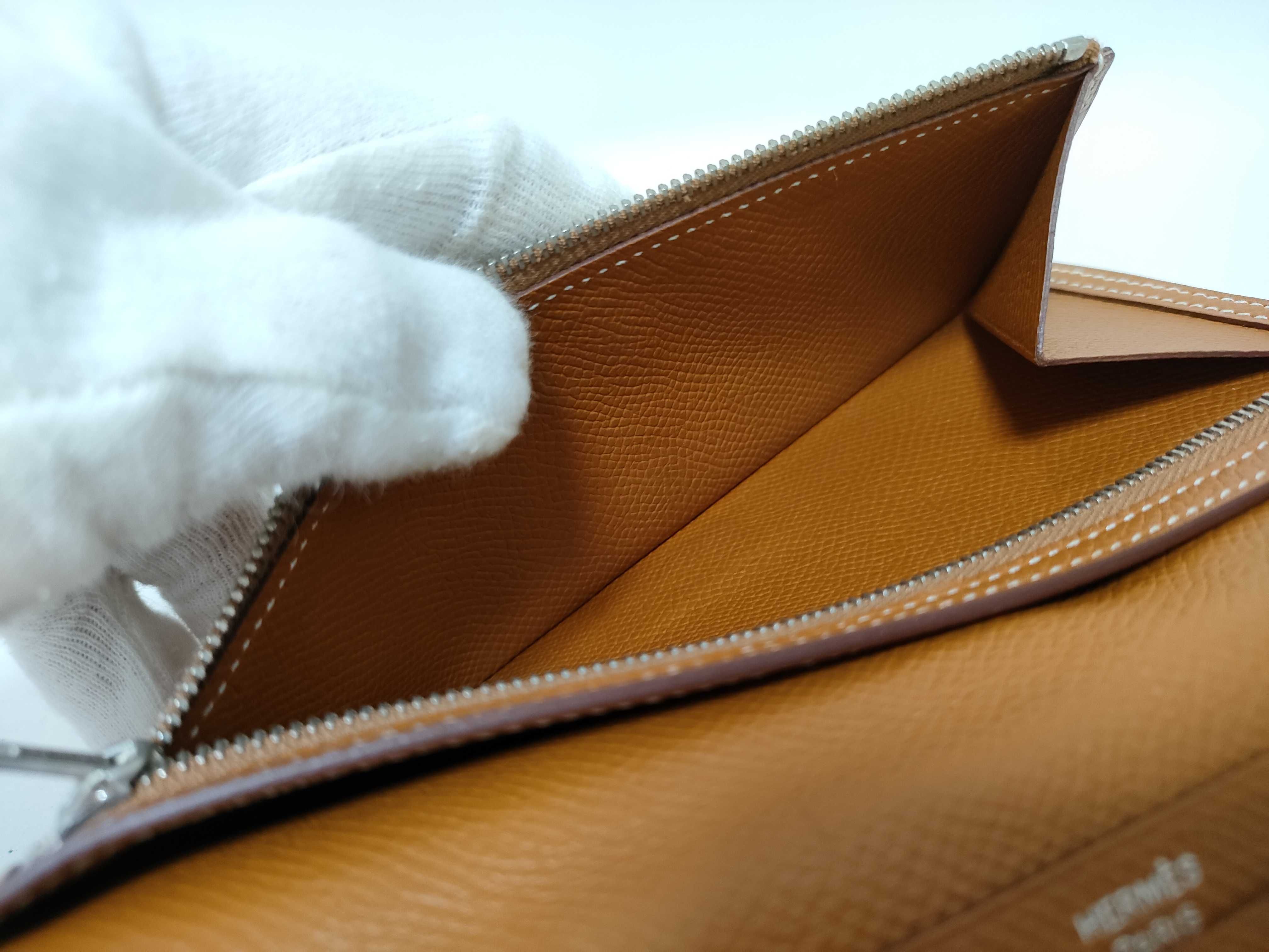 Bearn Soufflé Long Wallet A Stamp Camel Epsom Wallet — view 9