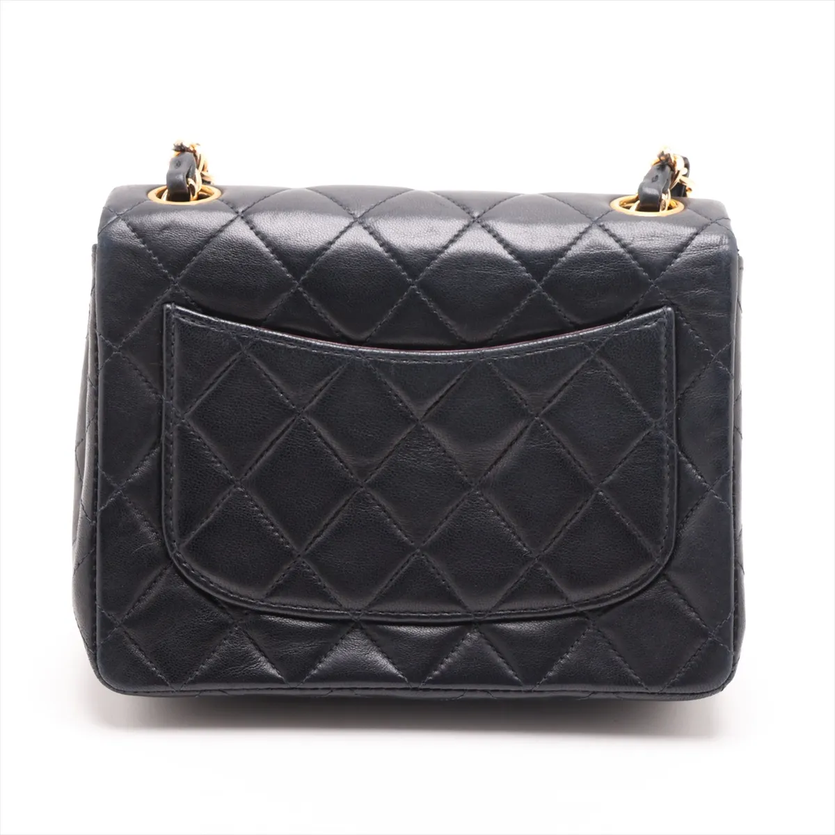 Mini Matelassé 17 Lambskin Single Flap Single Chain Bag, Black with Gold Hardware, 5283467, Series 5, A01115 — view 2