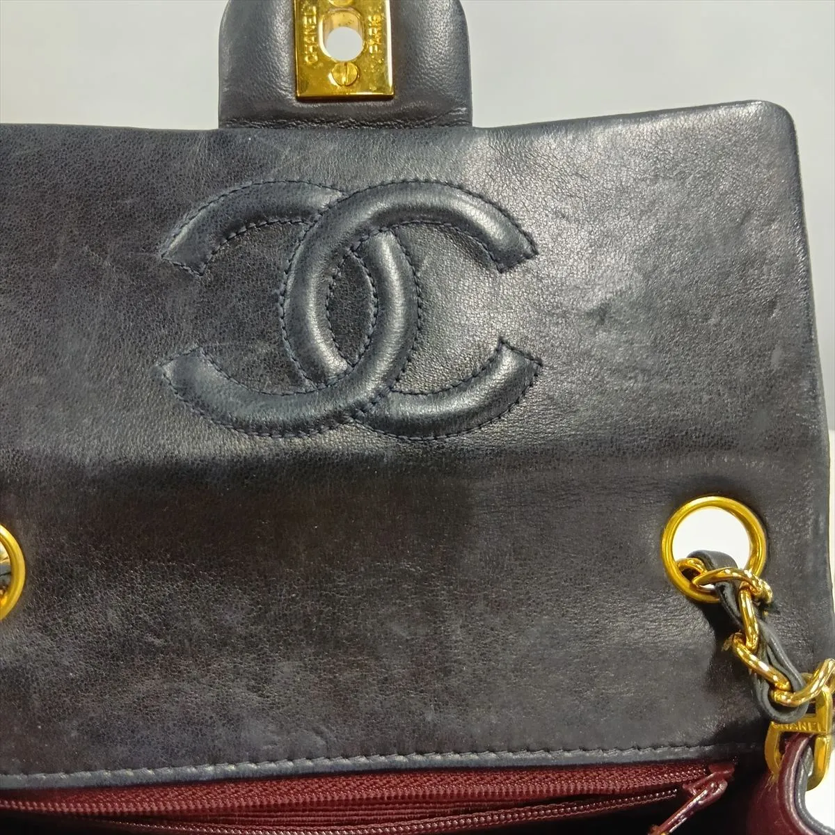 Mini Matelassé 17 Lambskin Single Flap Single Chain Bag, Black with Gold Hardware, 5283467, Series 5, A01115 — view 11