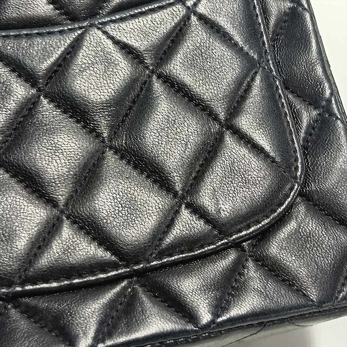 Mini Matelassé 17 Lambskin Single Flap Single Chain Bag, Black with Gold Hardware, 5283467, Series 5, A01115 — view 13