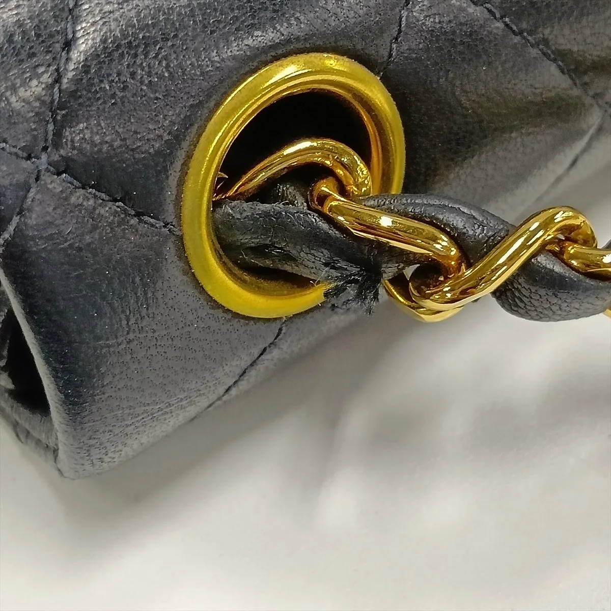 Mini Matelassé 17 Lambskin Single Flap Single Chain Bag, Black with Gold Hardware, 5283467, Series 5, A01115 — view 14