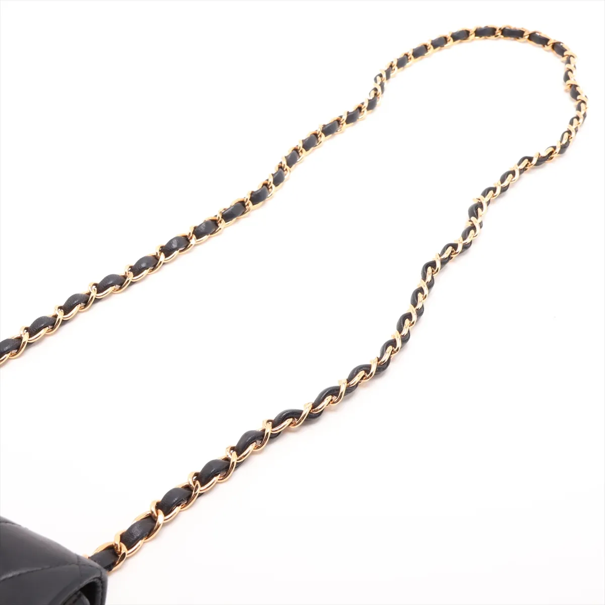 Mini Matelassé 17 Lambskin Single Flap Single Chain Bag, Black with Gold Hardware, 5283467, Series 5, A01115 — view 5