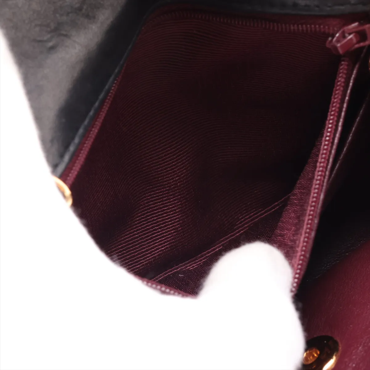 Mini Matelassé 17 Lambskin Single Flap Single Chain Bag, Black with Gold Hardware, 5283467, Series 5, A01115 — view 7