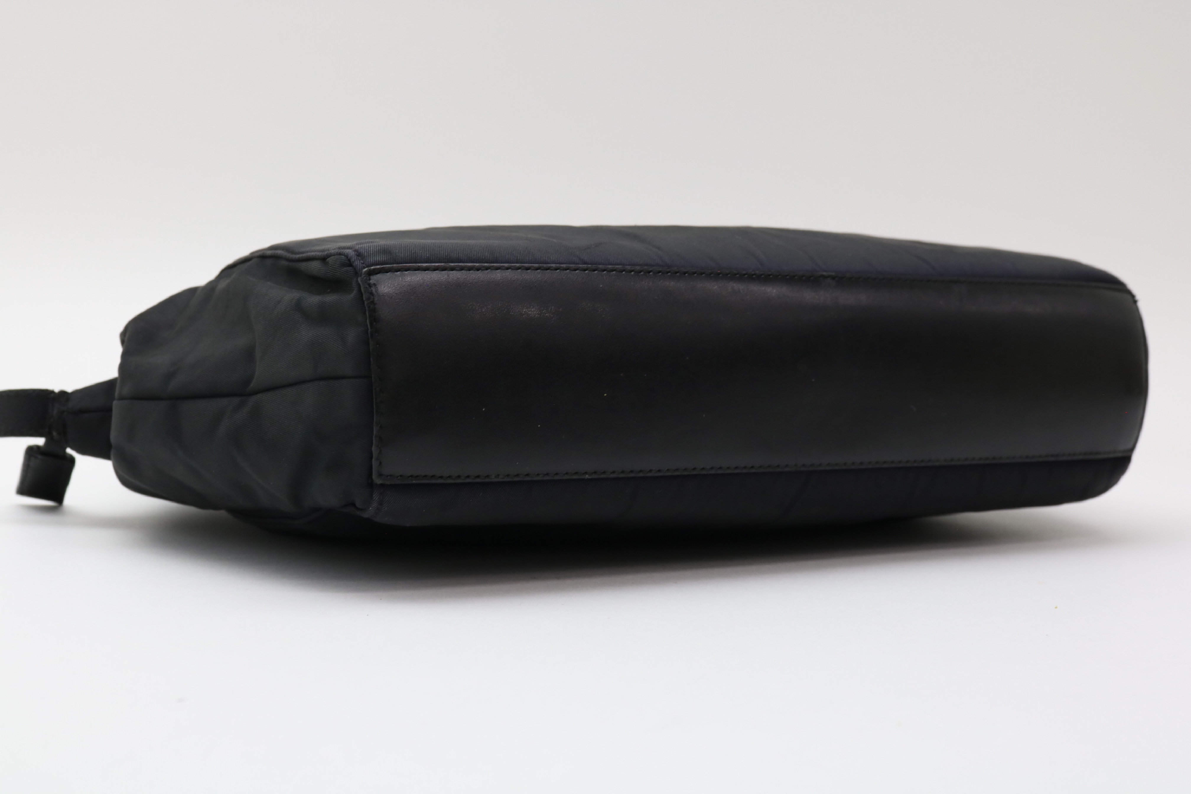 Triangle Logo Nylon Leather Handbag — view 5